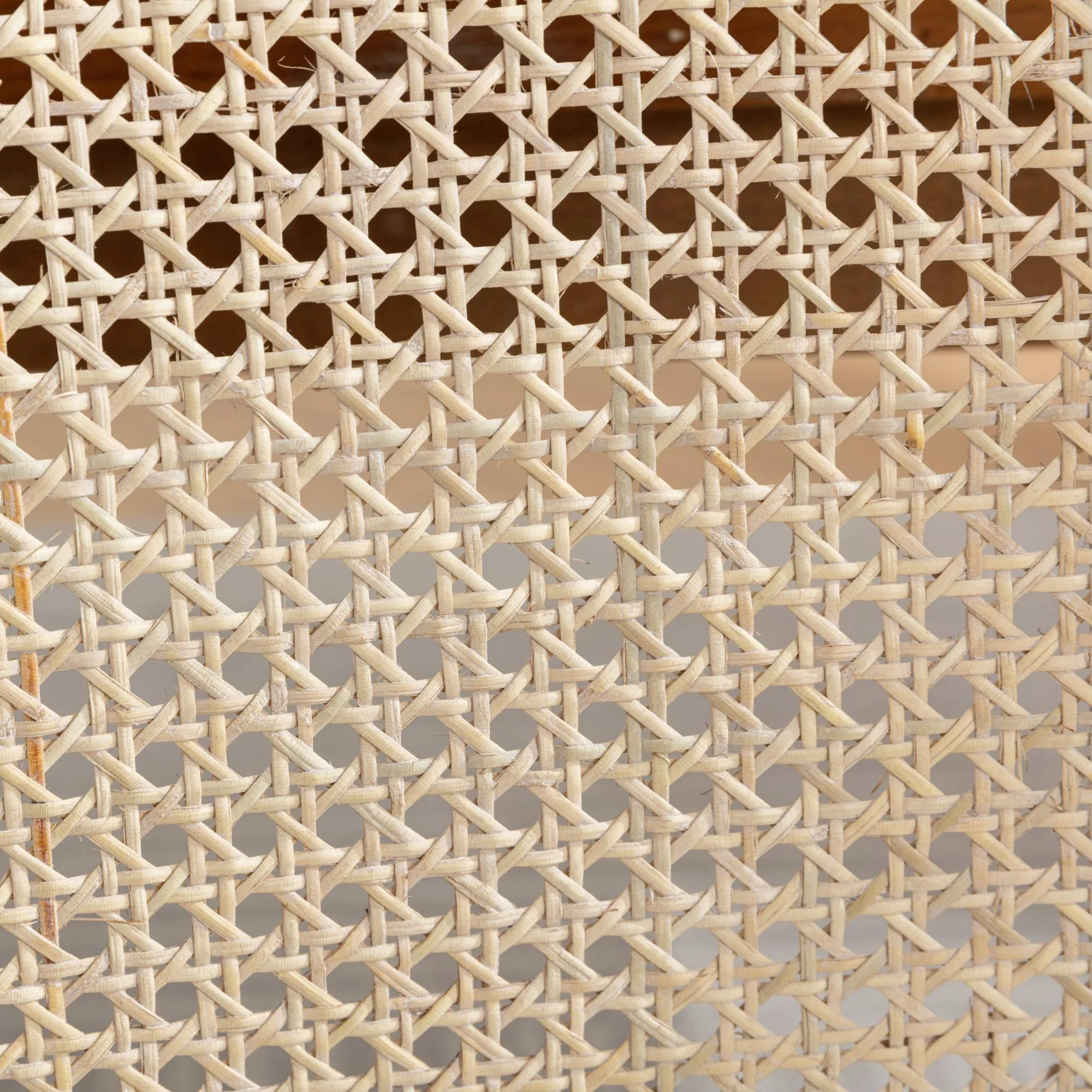 French Style Dining Chair Set of 2 Rattan Back Solid Wood - Gray Linen - Image 9