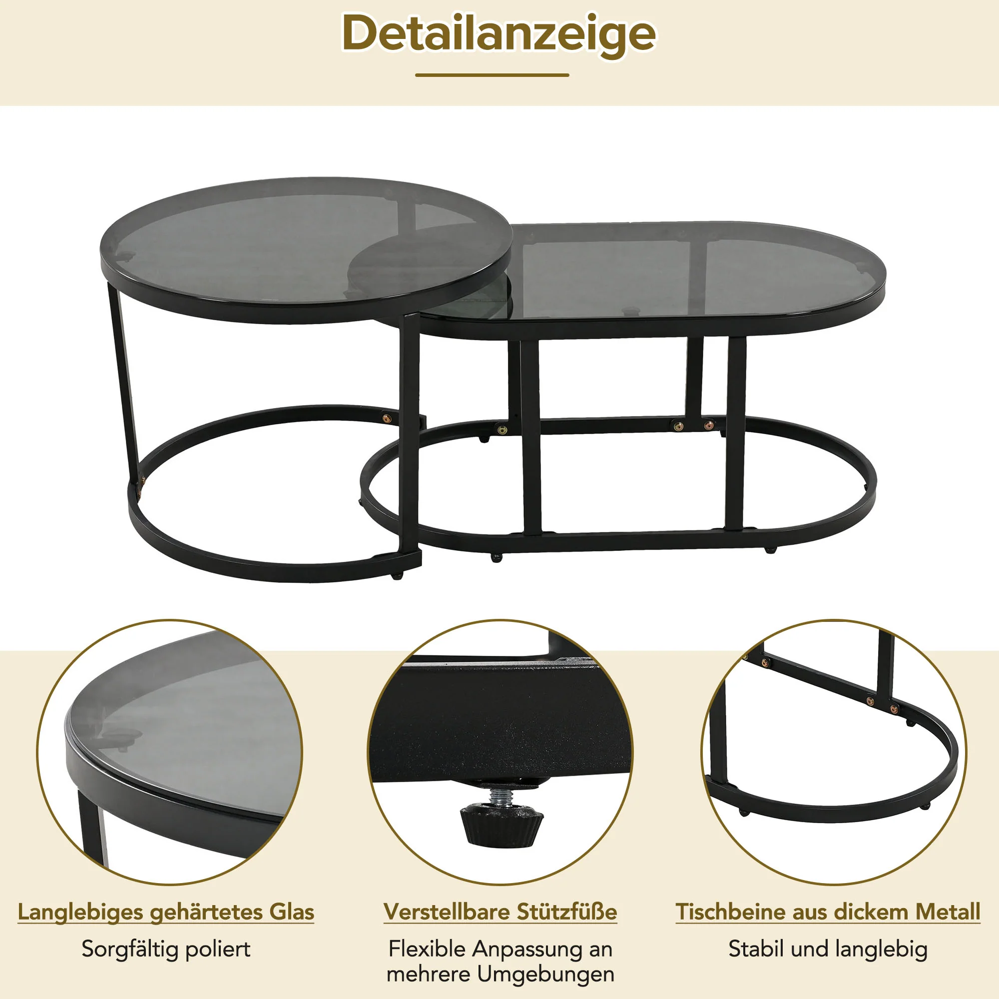 Garden Lounge Set 5-Piece Rope Furniture Glass Top Galvanized Frame, Grey Rope & Iron - Image 7