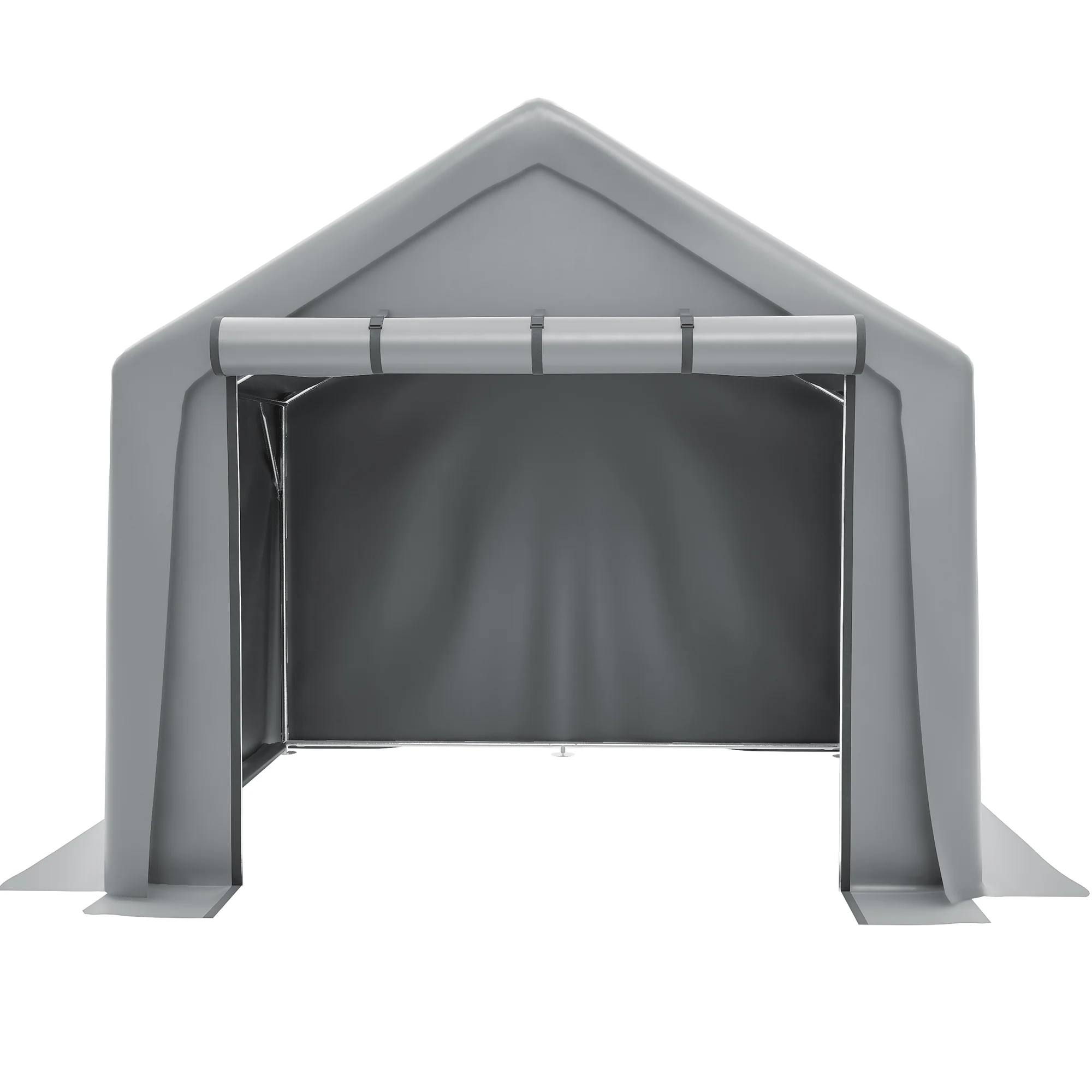Garden Shed Storage Garage Bicycle Tool Tent 244x241x217cm Dark Grey - Image 8