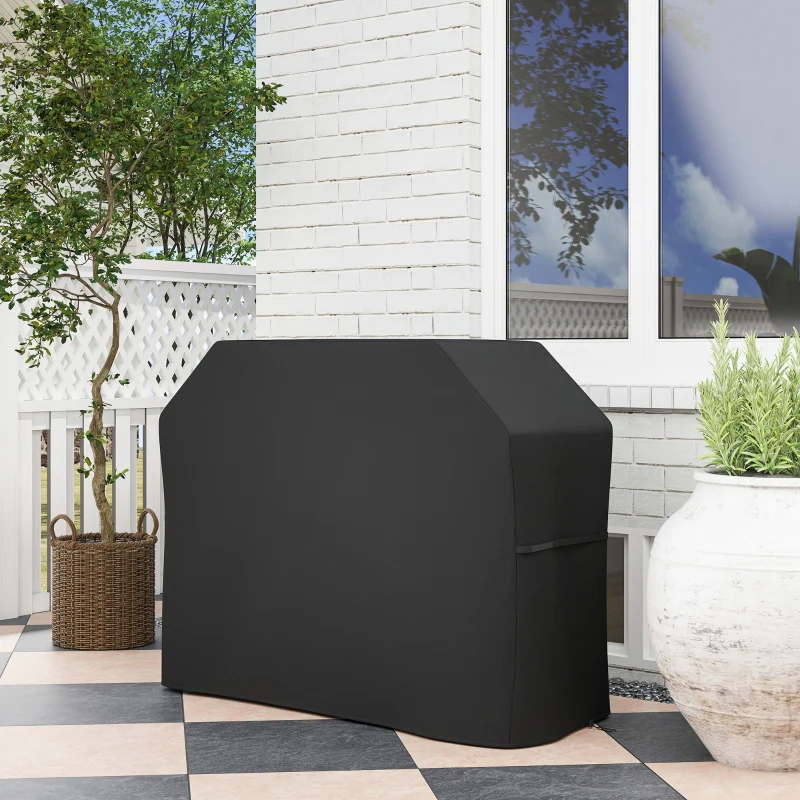 Grill Cover Protective Weatherproof 147x61x120cm - Black