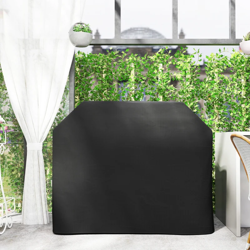 Grill Cover Protective Weatherproof 147x61x120cm - Black - Image 6