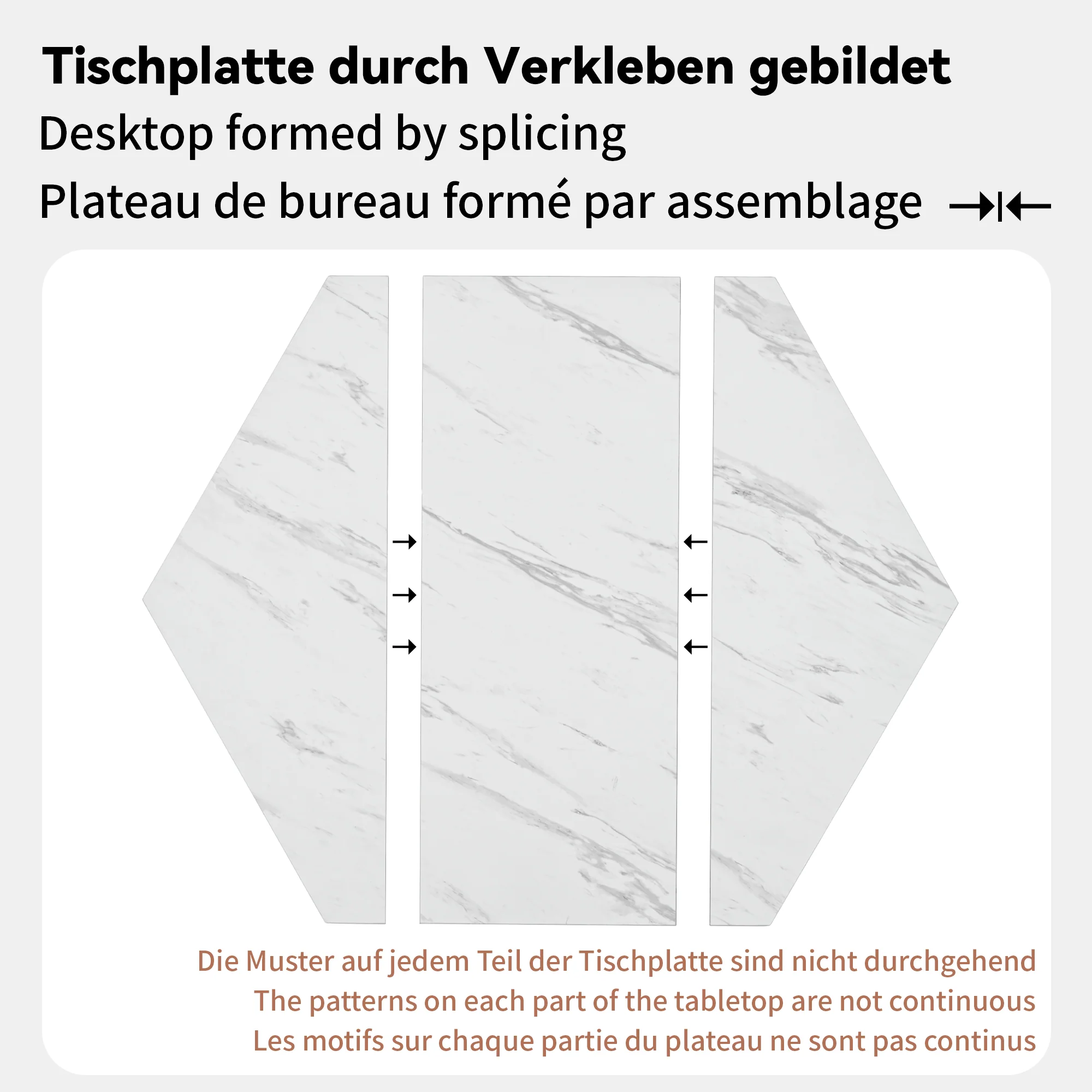 Hexagonal Dining Table Modern Marble Coffee Table Black Metal Base - Image 8
