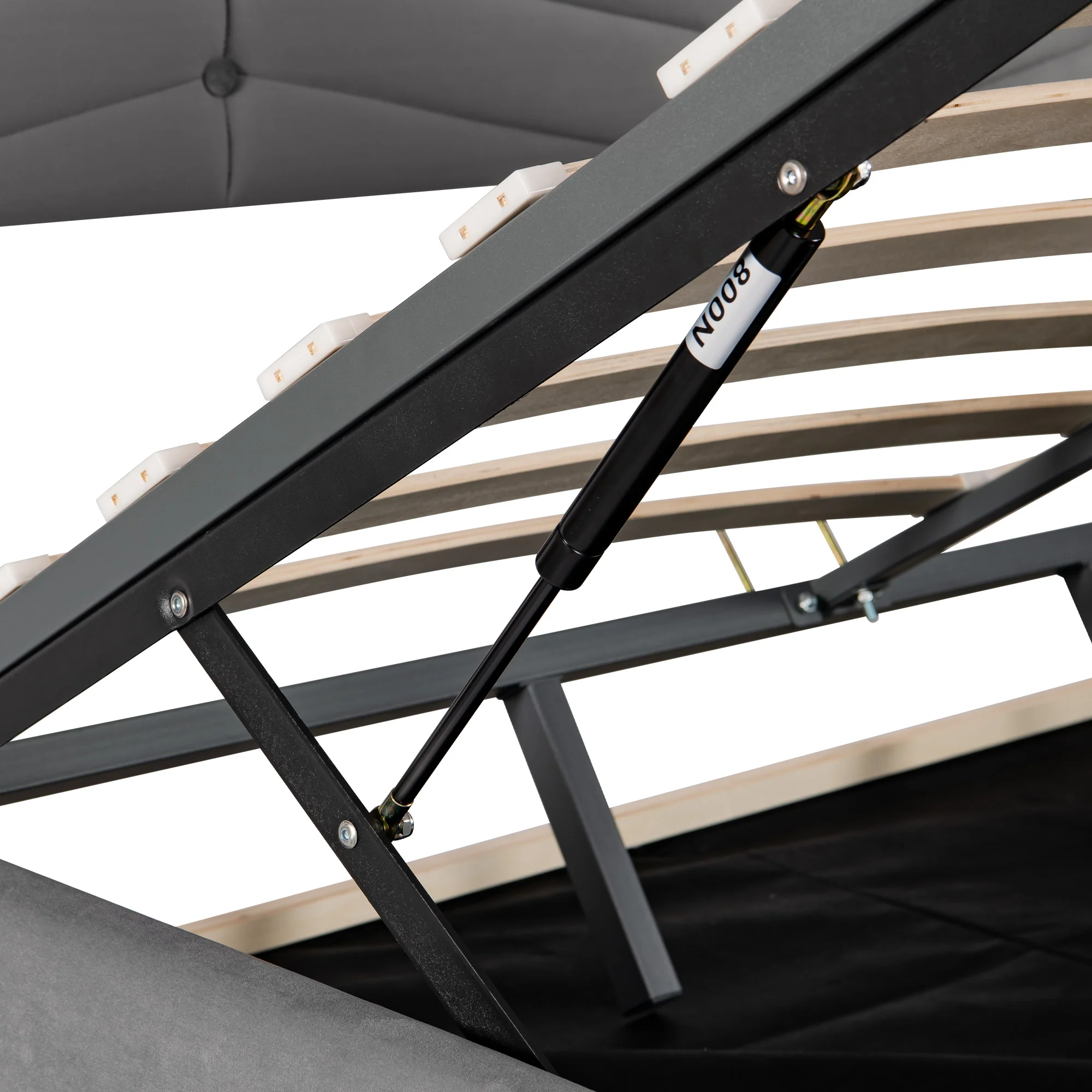 Grey button bed - Image 4