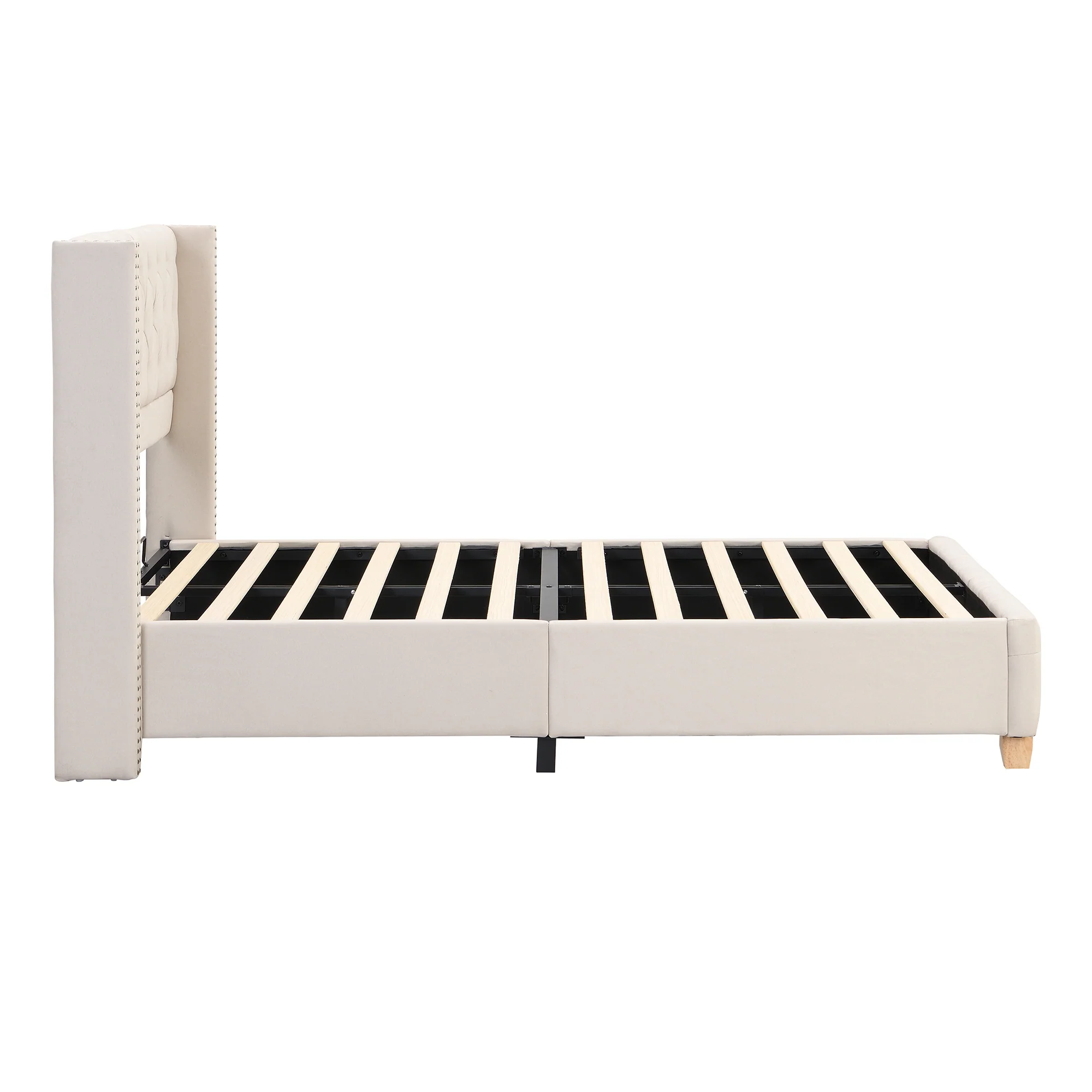 Cream Button Bed - Image 5