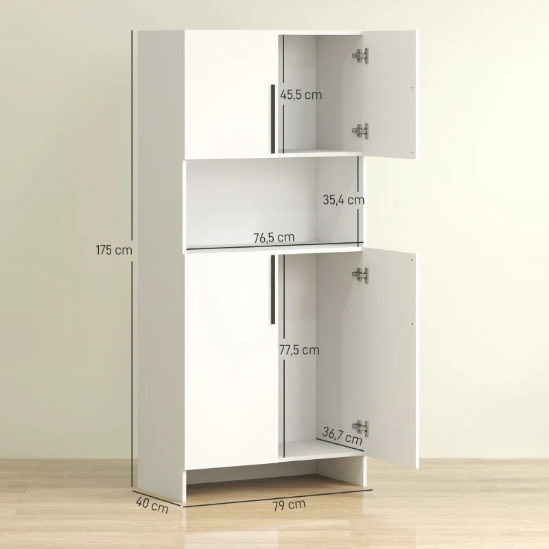 Kitchen Pantry Cabinet Shelves Microwave Shelf - White - Image 2
