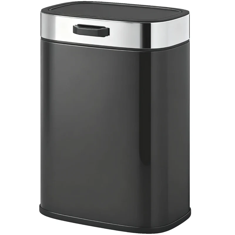 Kitchen Waste Bin Stay-Open Lid Inner Bucket - Black - Image 8