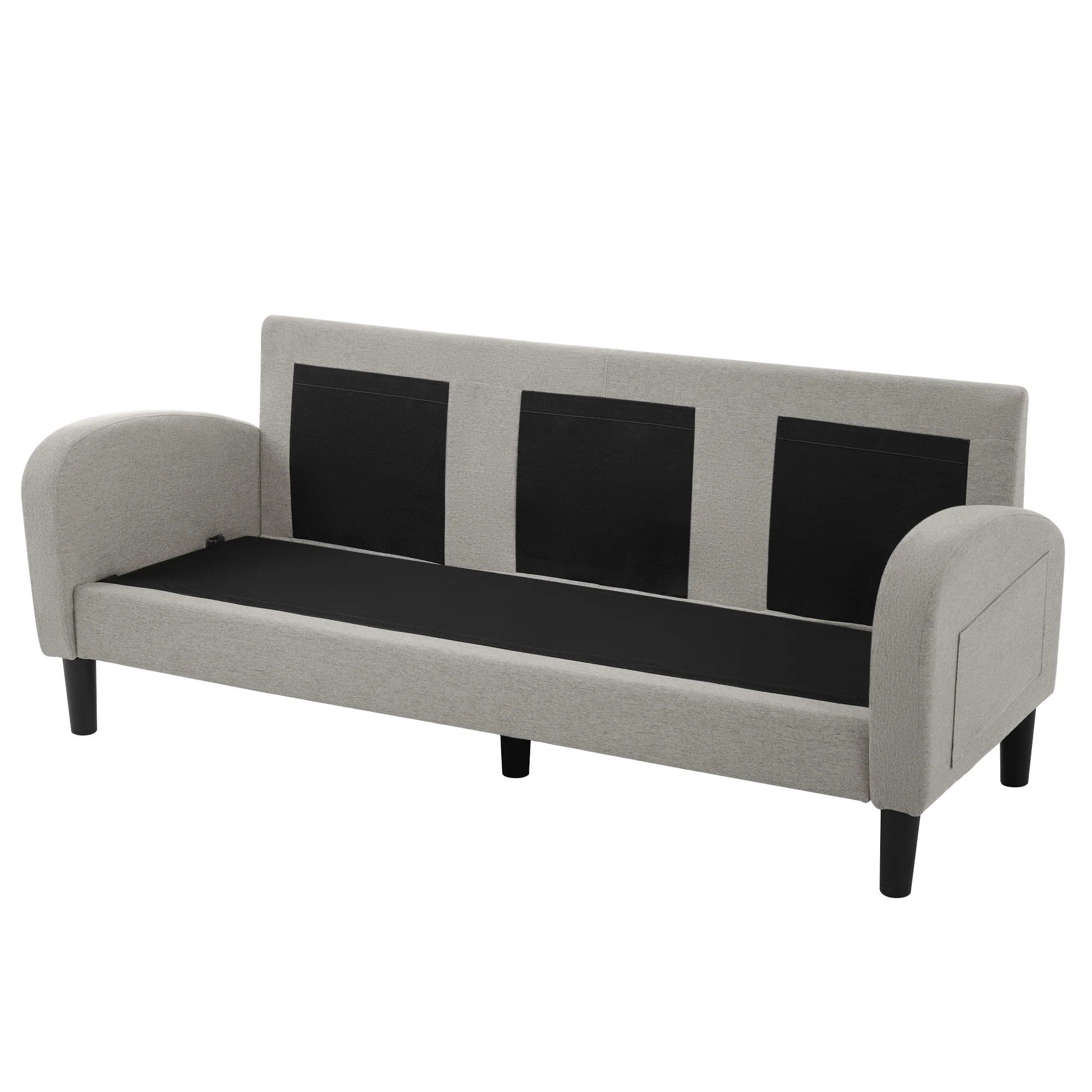 L-shaped Corner Sofa 3-Seater Chaise Longue Modular - Cotton-Linen - Image 10