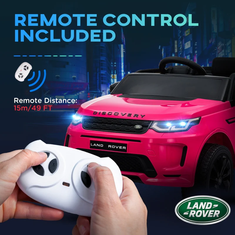 Licensed Land Rover Discovery Sport 12V Kids Ride on Car, Pink - Image 7