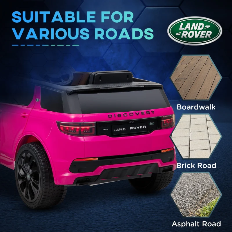 Licensed Land Rover Discovery Sport 12V Kids Ride on Car, Pink - Image 8