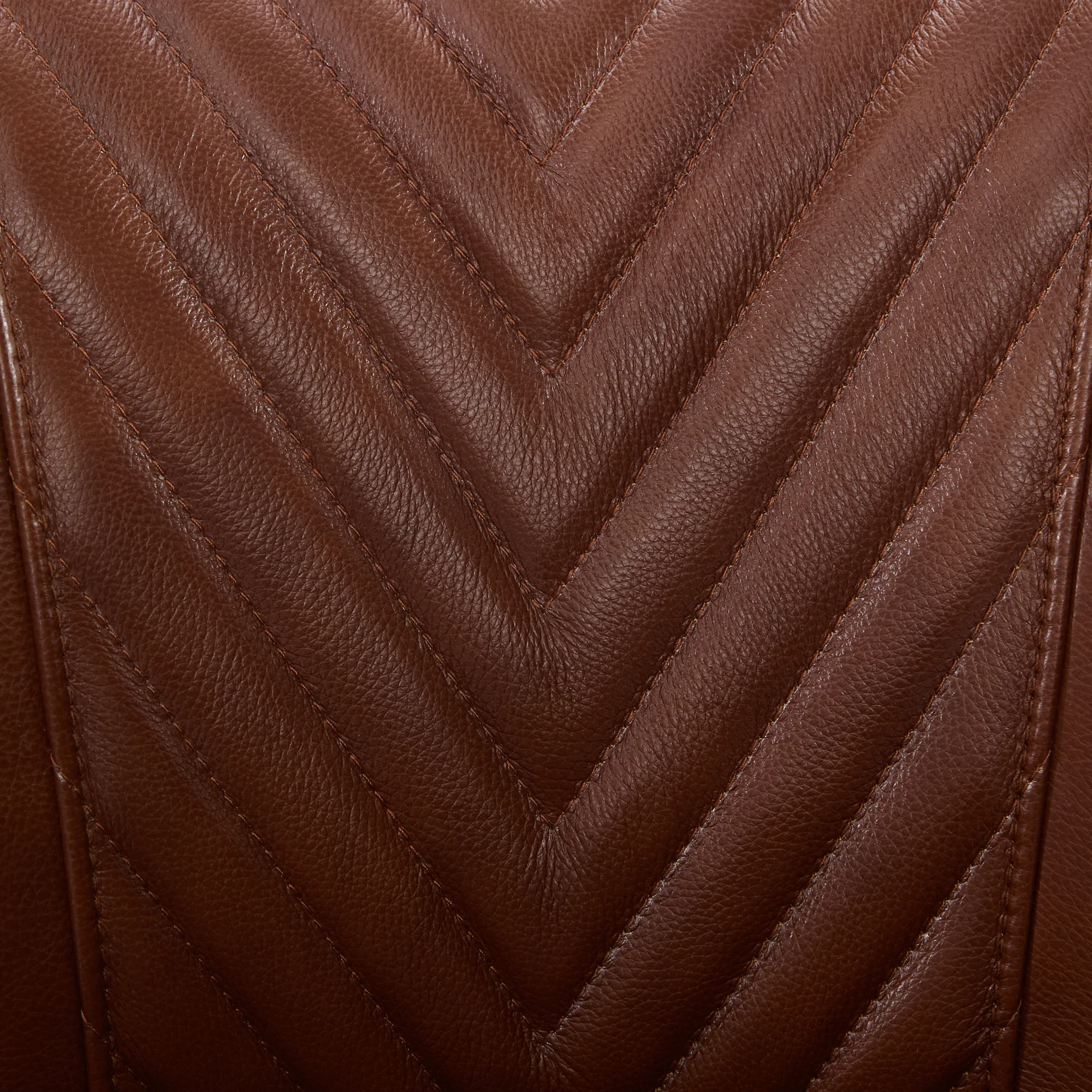 Lounge Chair Armless Modern Solid Rubberwood Base - Brown Genuine Leather - Image 8