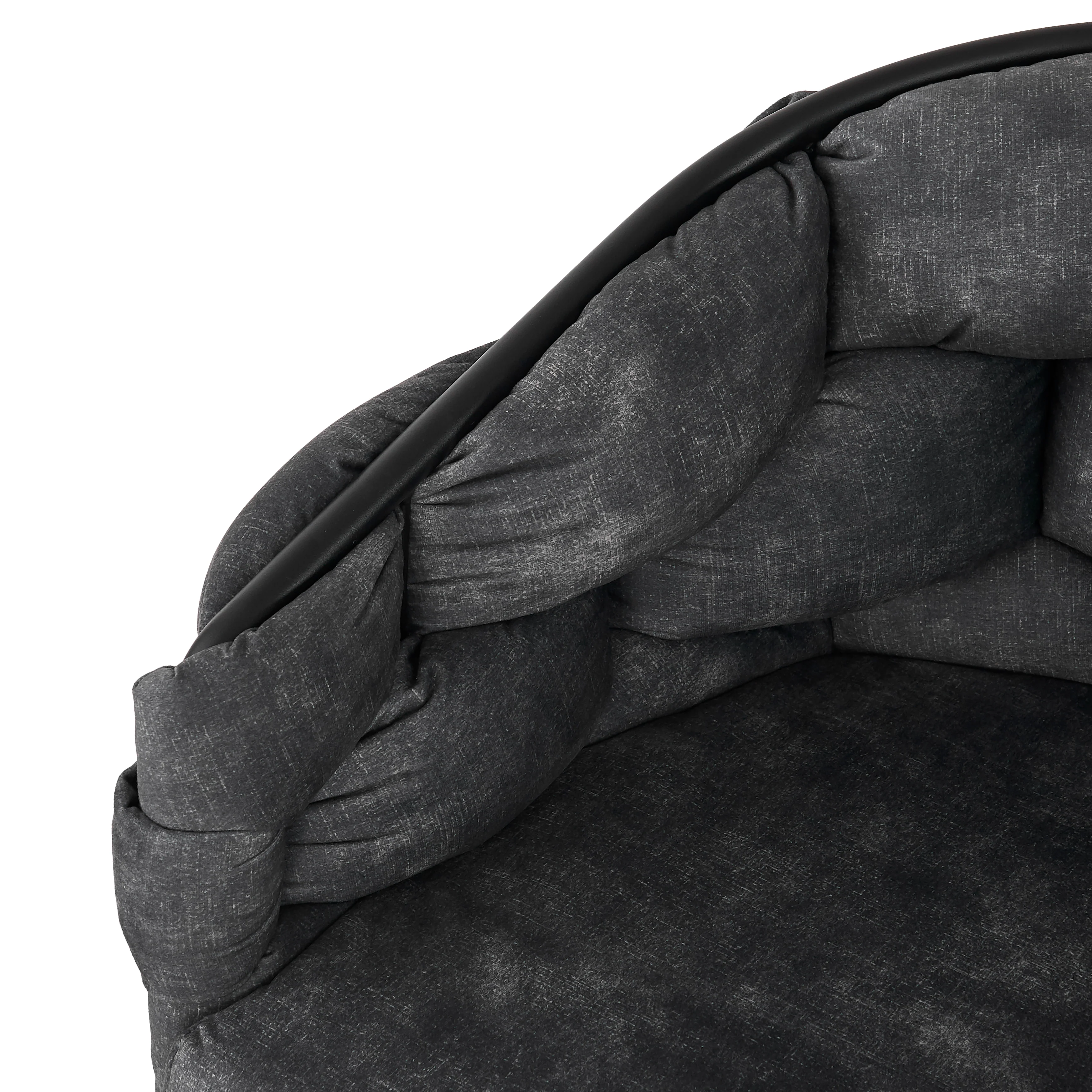 Luxury Velvet Chairs (Set of 4) 360° Swivel Ergonomic Dining Grey - Image 8