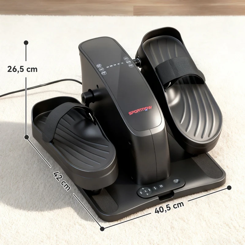 Mini Pedal Trainer 12 Speed LED Display Remote Control Portable - Black - Image 3