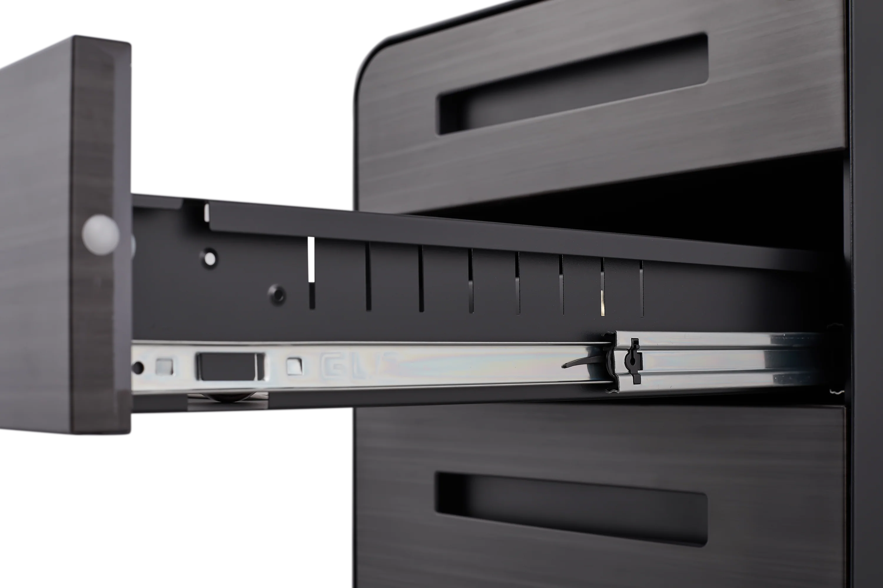 Mobile File Cabinet 3 Drawer Under Desk Anti-Tilt 5 Wheel - Black - Image 5
