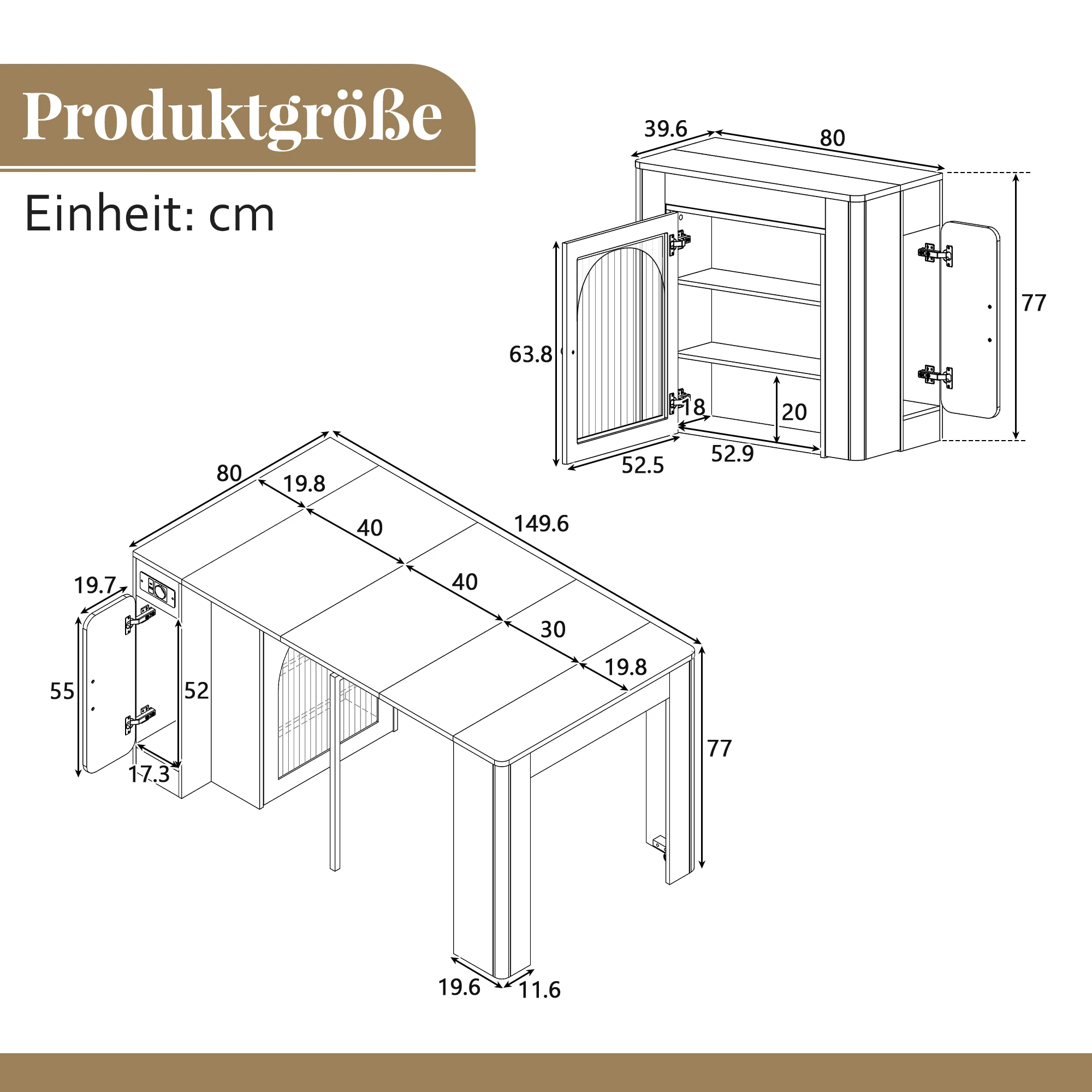 Mobile Kitchen Island Extendable Table Removable Top Power Strips - White - Image 5