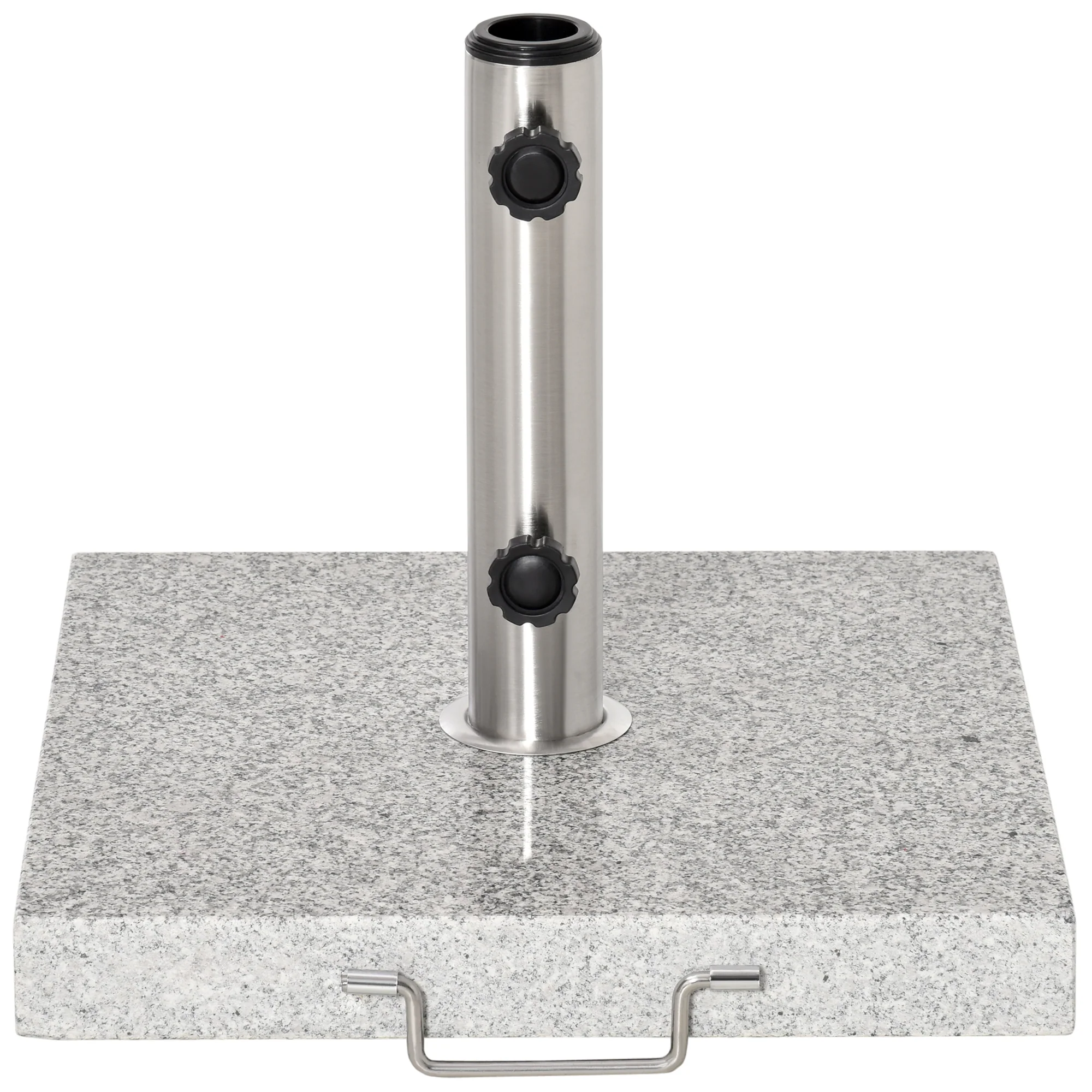 Mobile Parasol Stand, Stable Base 28kg, Marble/Stainless Steel - Image 7
