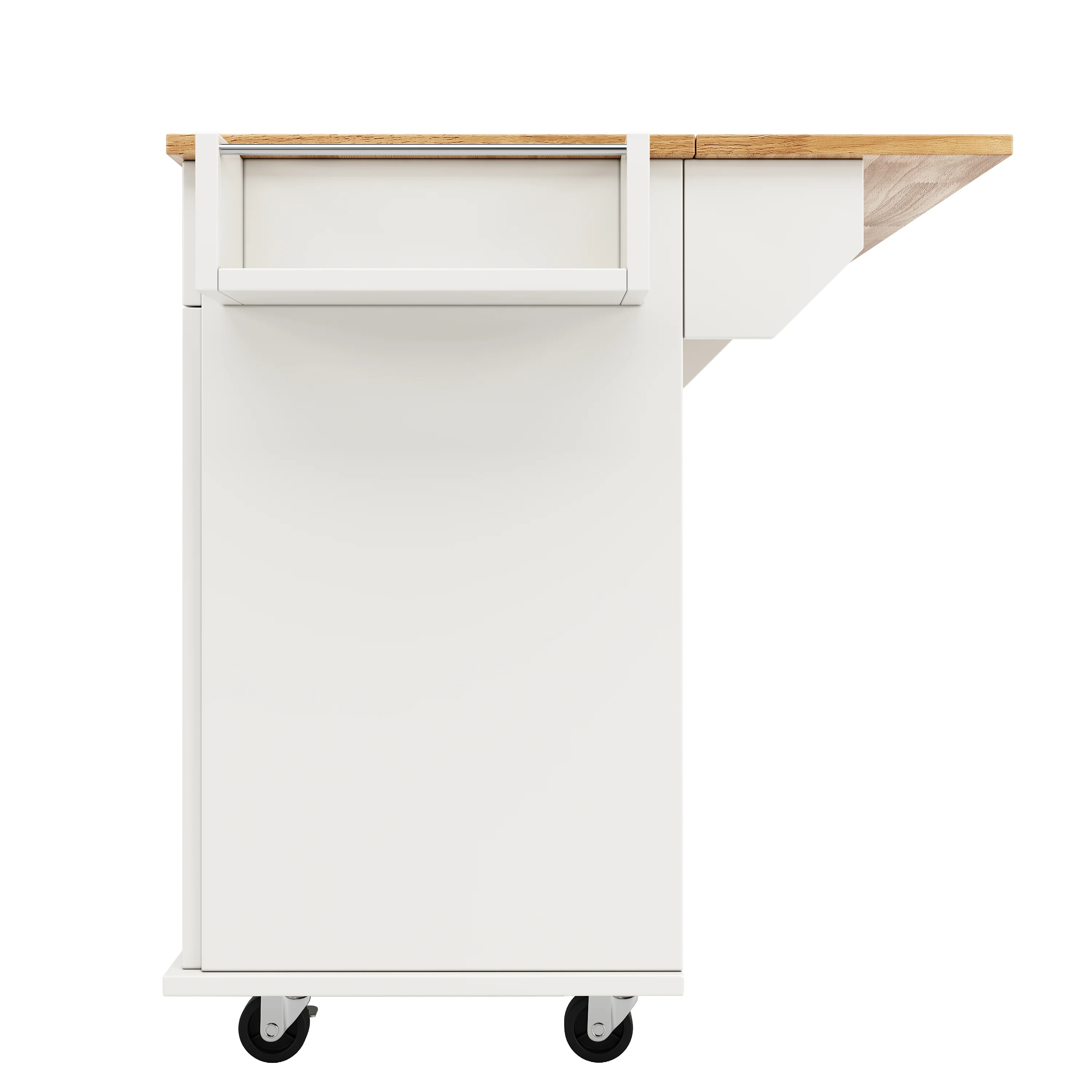 Modern Kitchen Island Dining Table Storage 106cm - White - Image 5