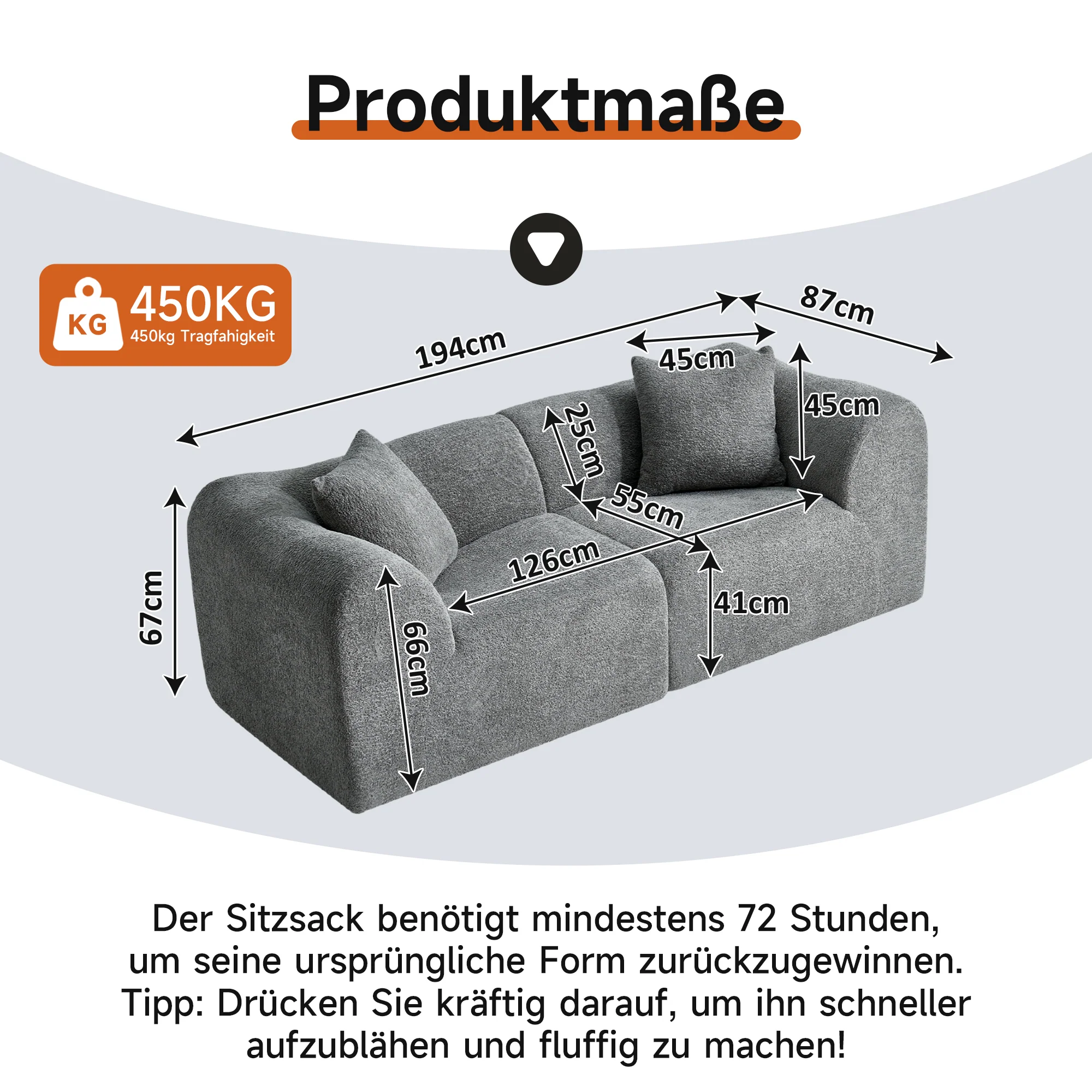 Modern Loveseat 2-Seater Space-Saving with Cushions - Velvet - Image 3