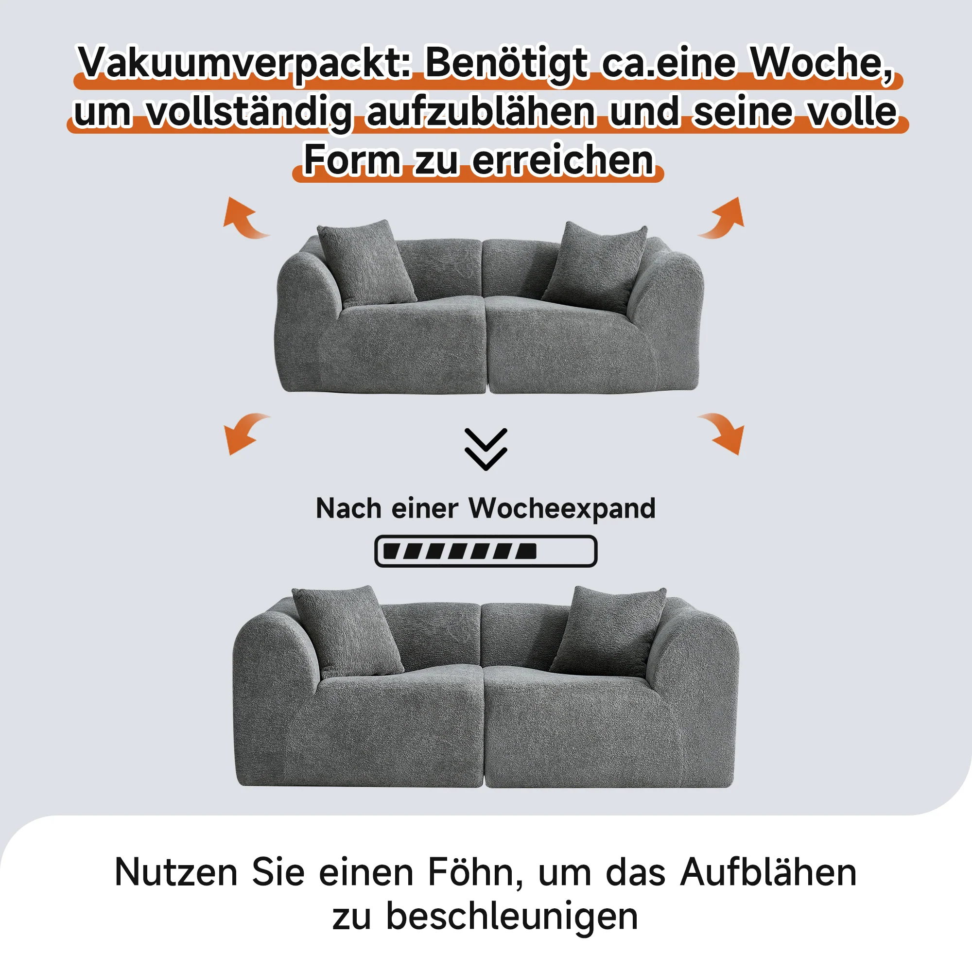 Modern Loveseat 2-Seater Space-Saving with Cushions - Velvet - Image 7