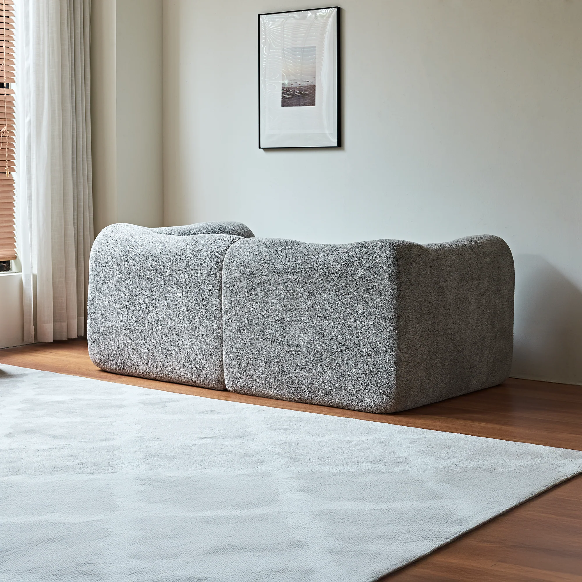 Modern Loveseat 2-Seater Space-Saving with Cushions - Velvet - Image 9