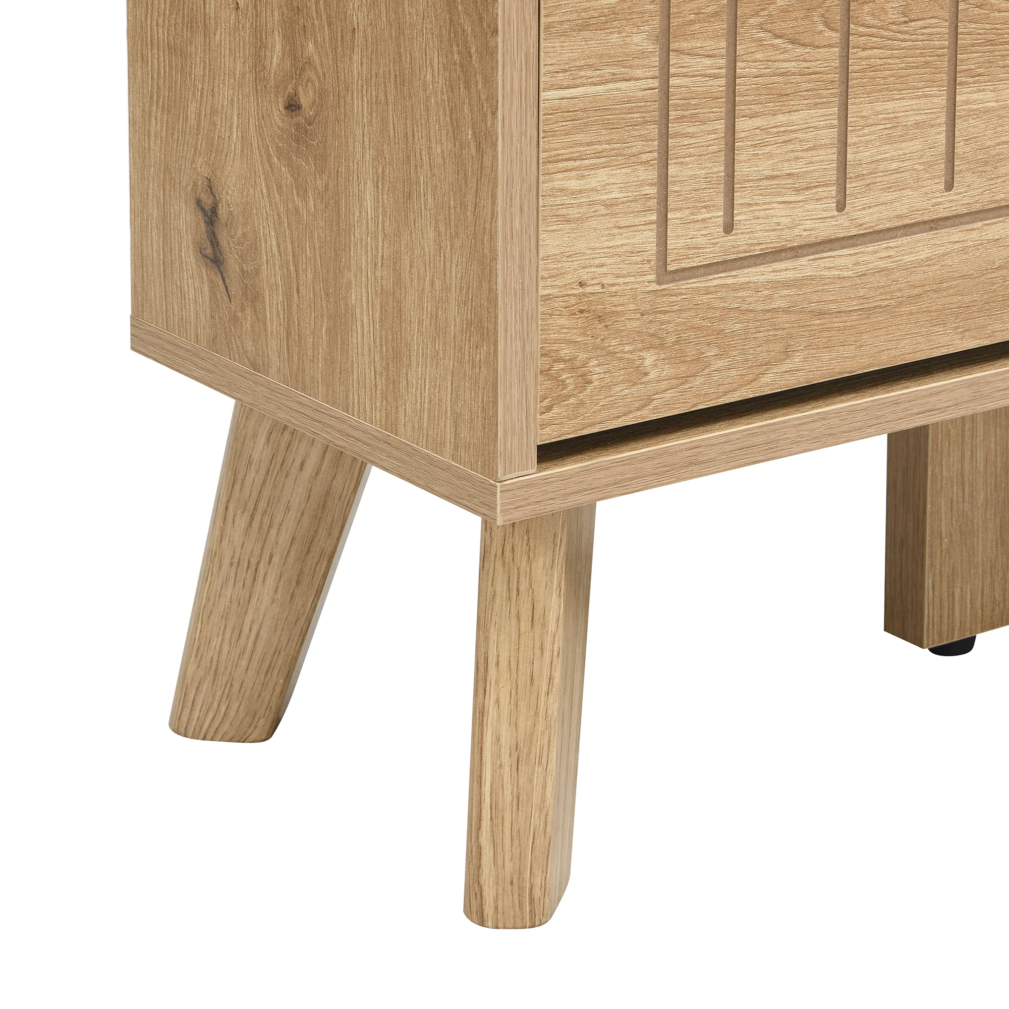 Modern Shoe Cabinet Mirror 3 Flap Doors 110x24x137.5cm - Image 9