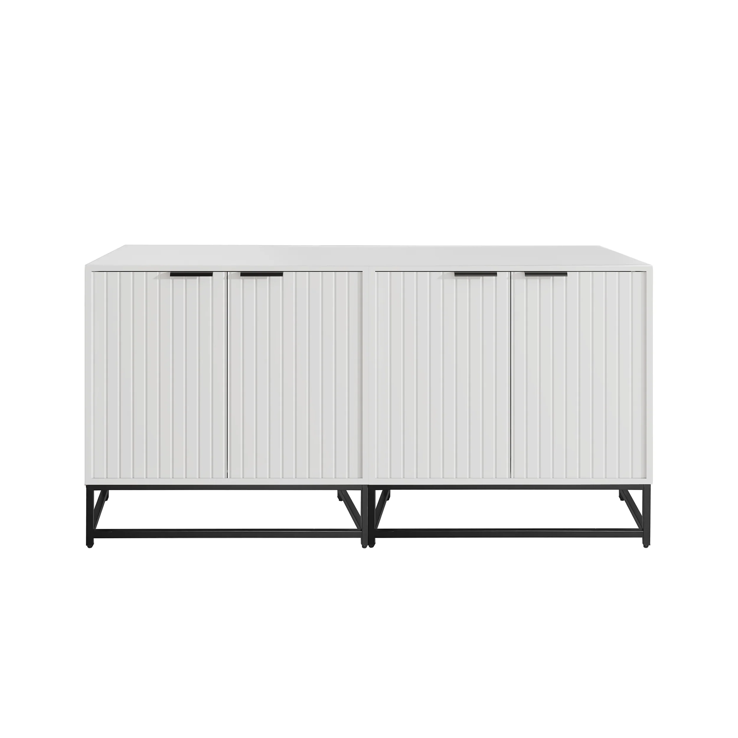 Modern Sideboard Chest of Drawers with 2 Doors, Standing Storage Cabinet, Metal Handles and Frame Legs - Image 4