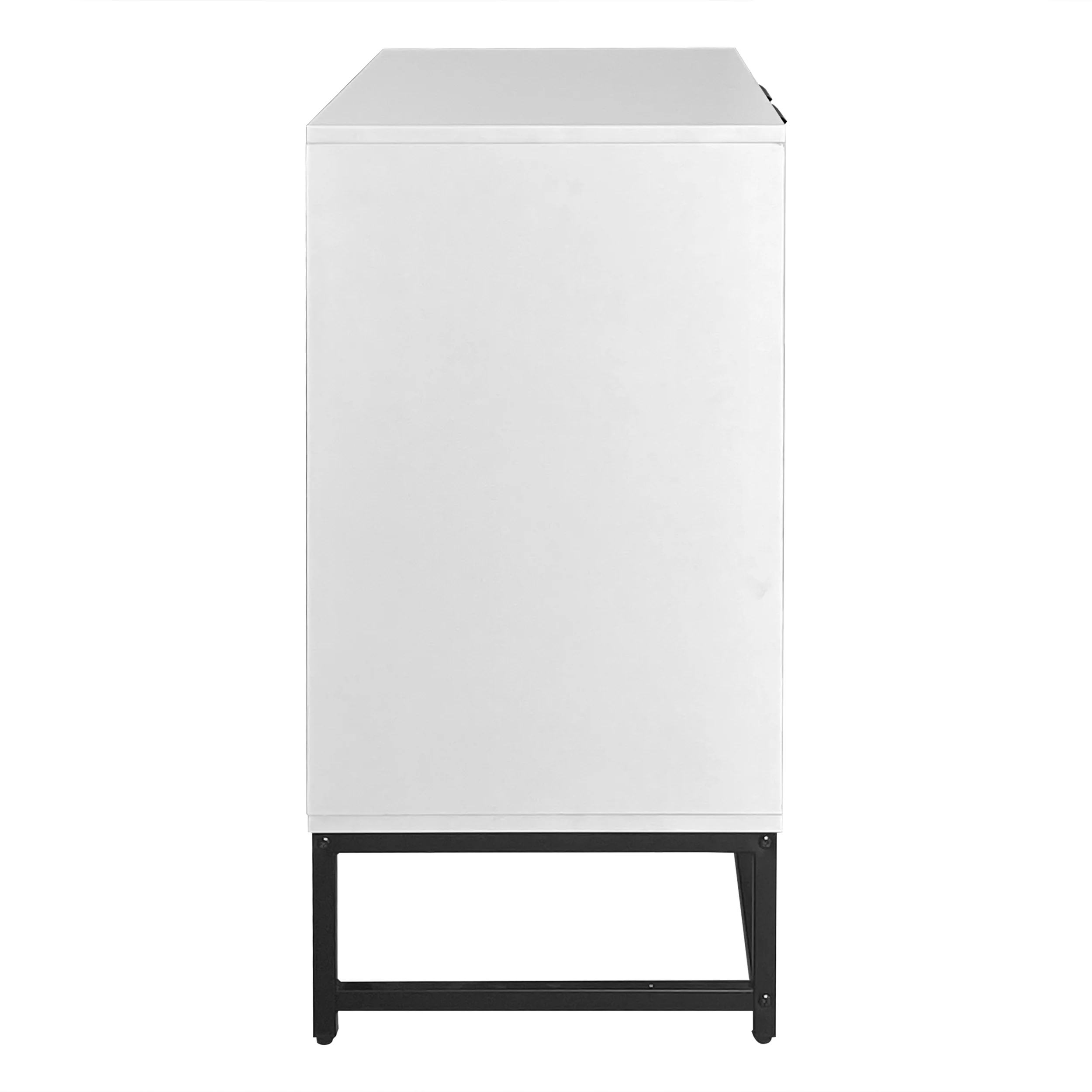 Modern Sideboard Chest of Drawers with 2 Doors, Standing Storage Cabinet, Metal Handles and Frame Legs - Image 6
