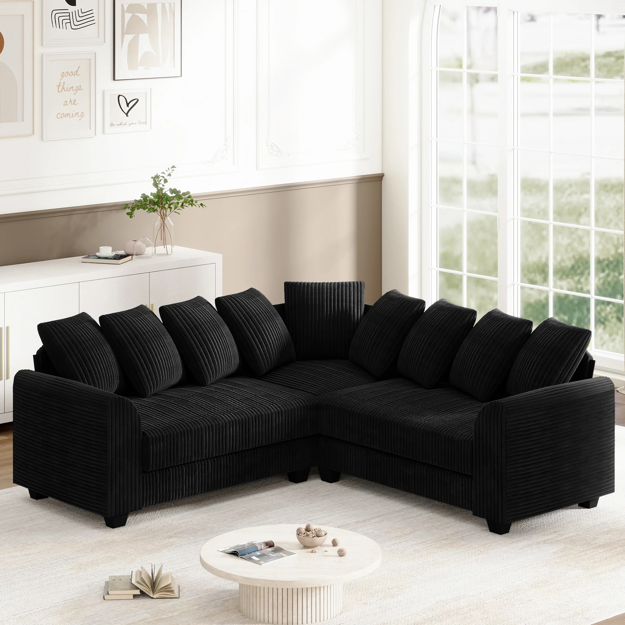 Modular Combination Sofa L-Shaped Corner Module Steering Cushions - Image 3