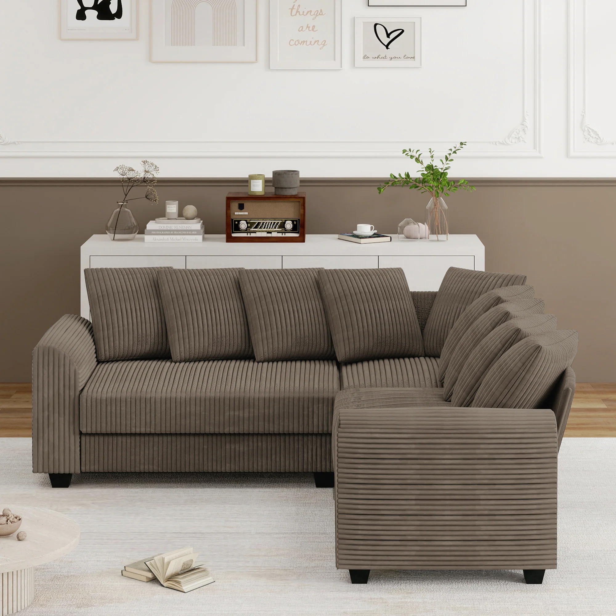 Modular Combination Sofa L-Shaped Corner with Movable Cushions - Image 2
