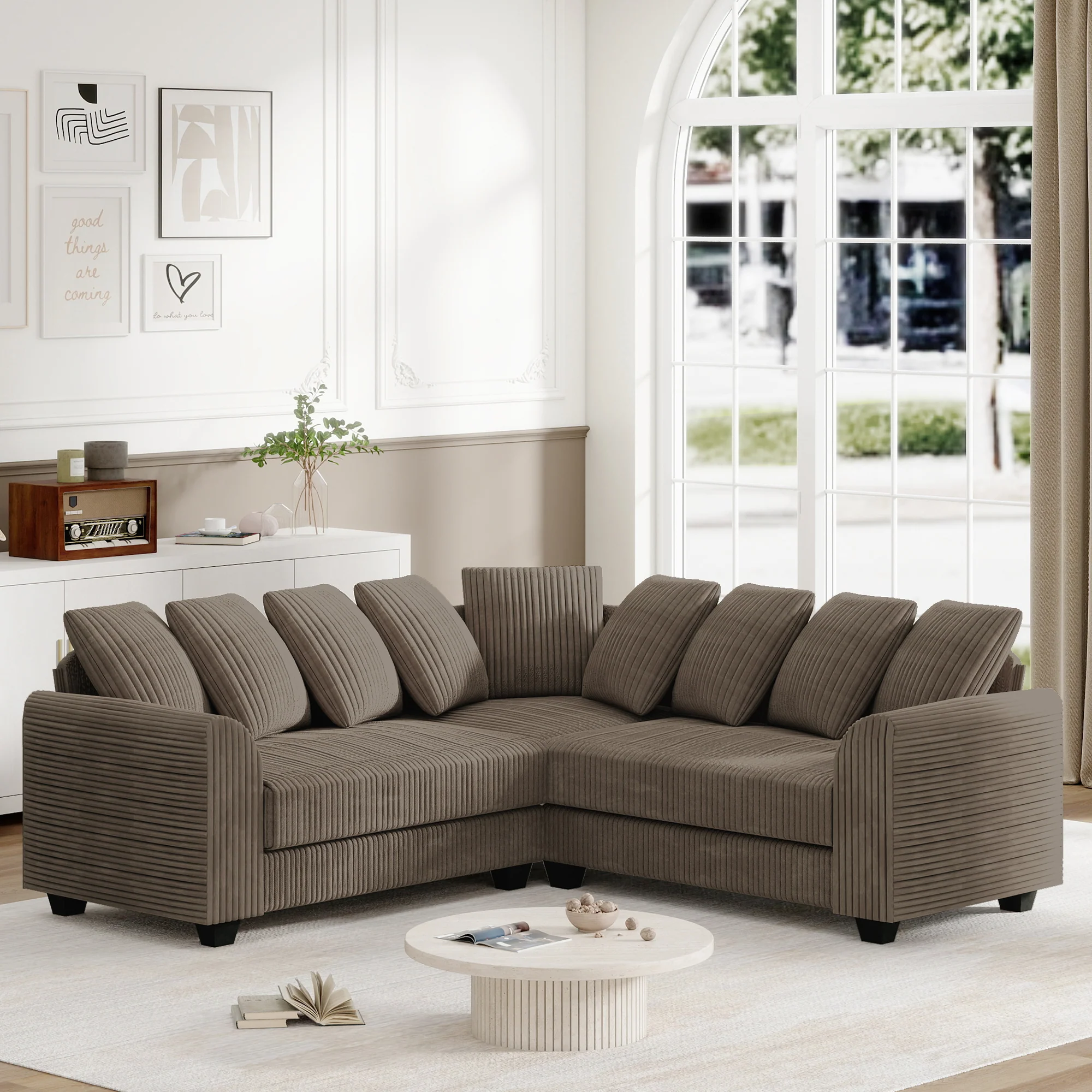 Modular Combination Sofa L-Shaped Corner with Movable Cushions - Image 4