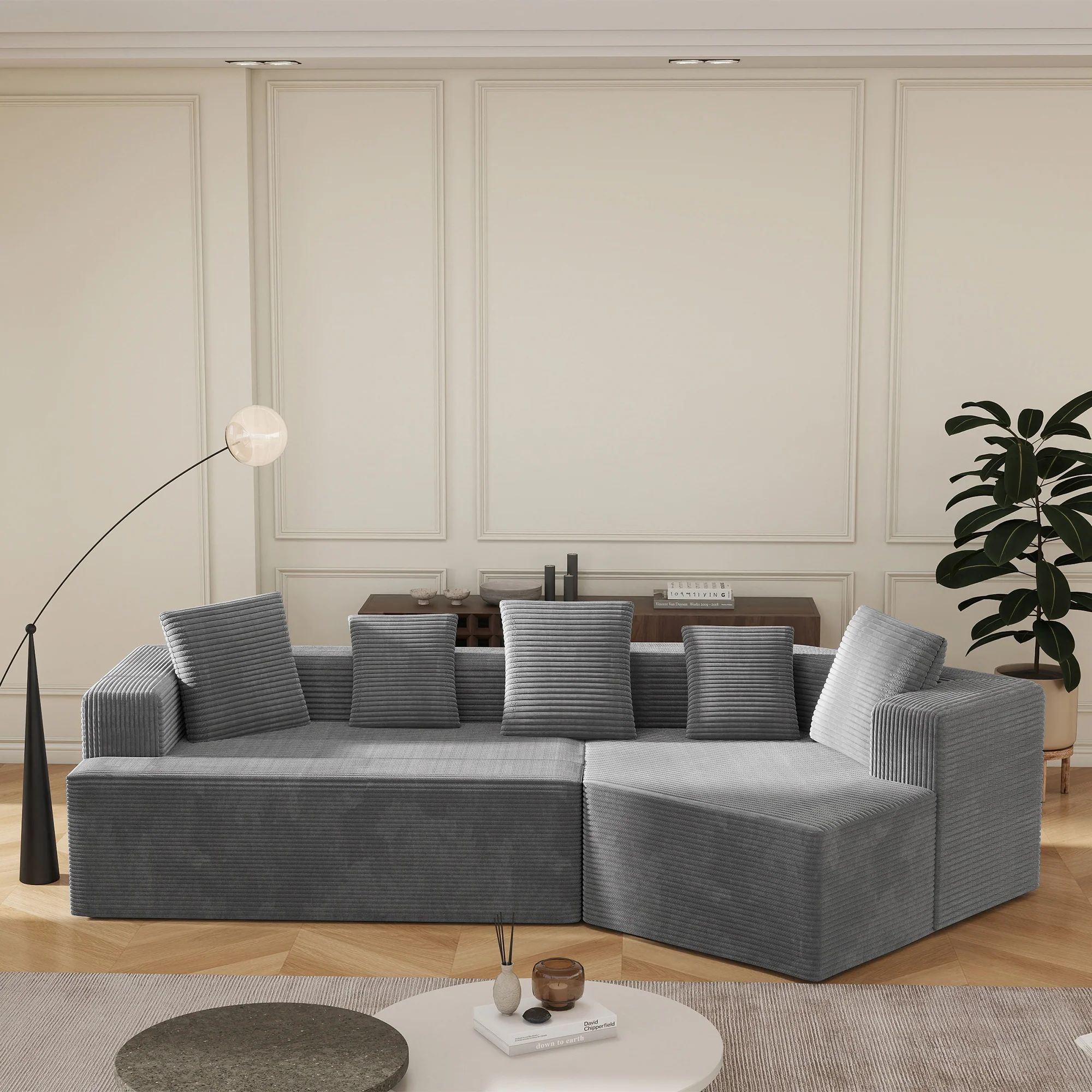 Modular Sofa 312cm Cloud Design No Assembly - Comfort Fabric - Image 7