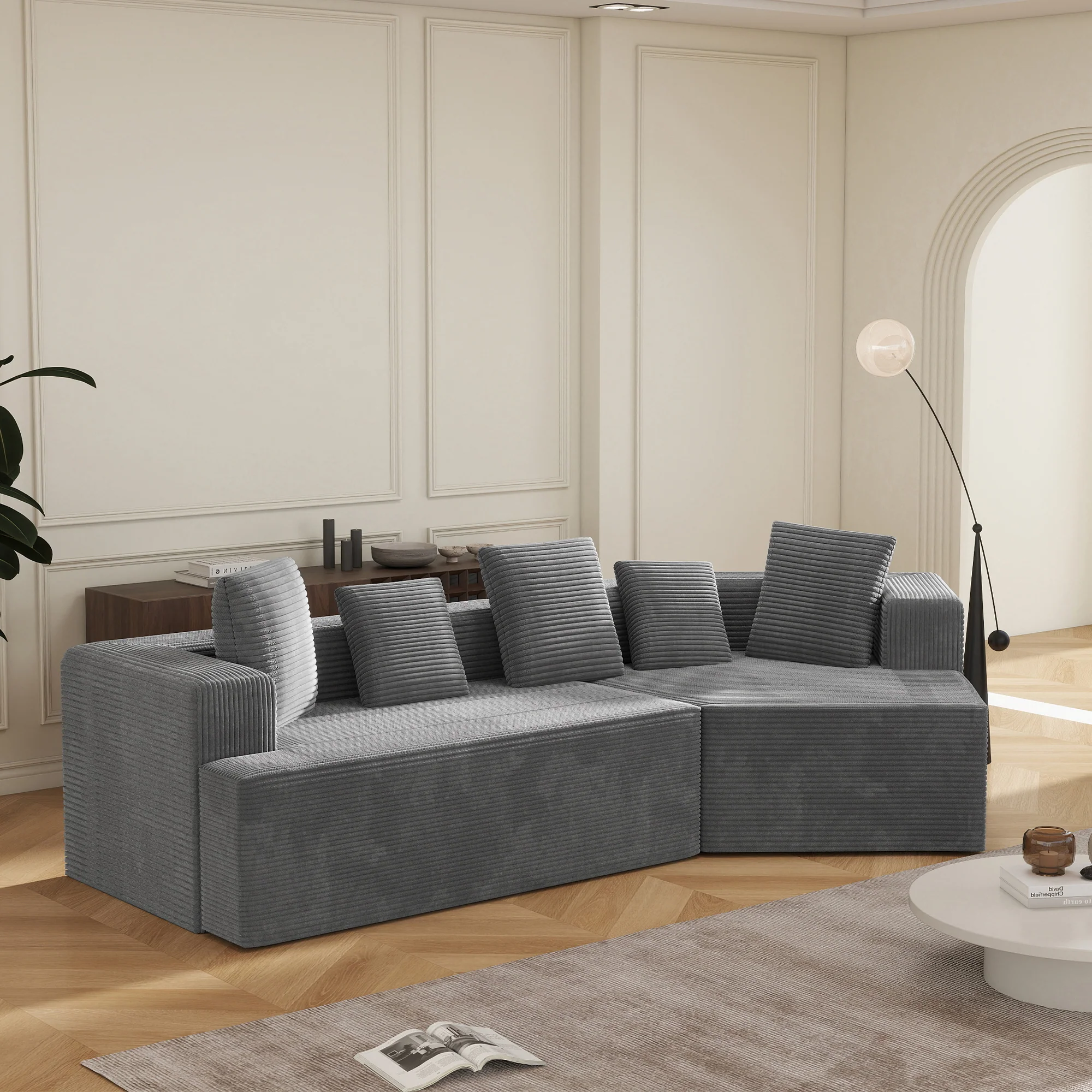Modular Sofa 312cm Cloud Design No Assembly - Comfort Fabric - Image 8