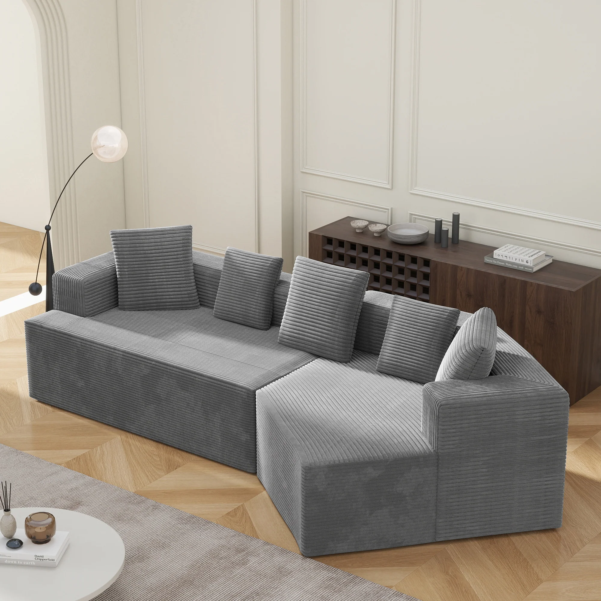 Modular Sofa 312cm Cloud Design No Assembly - Comfort Fabric - Image 9
