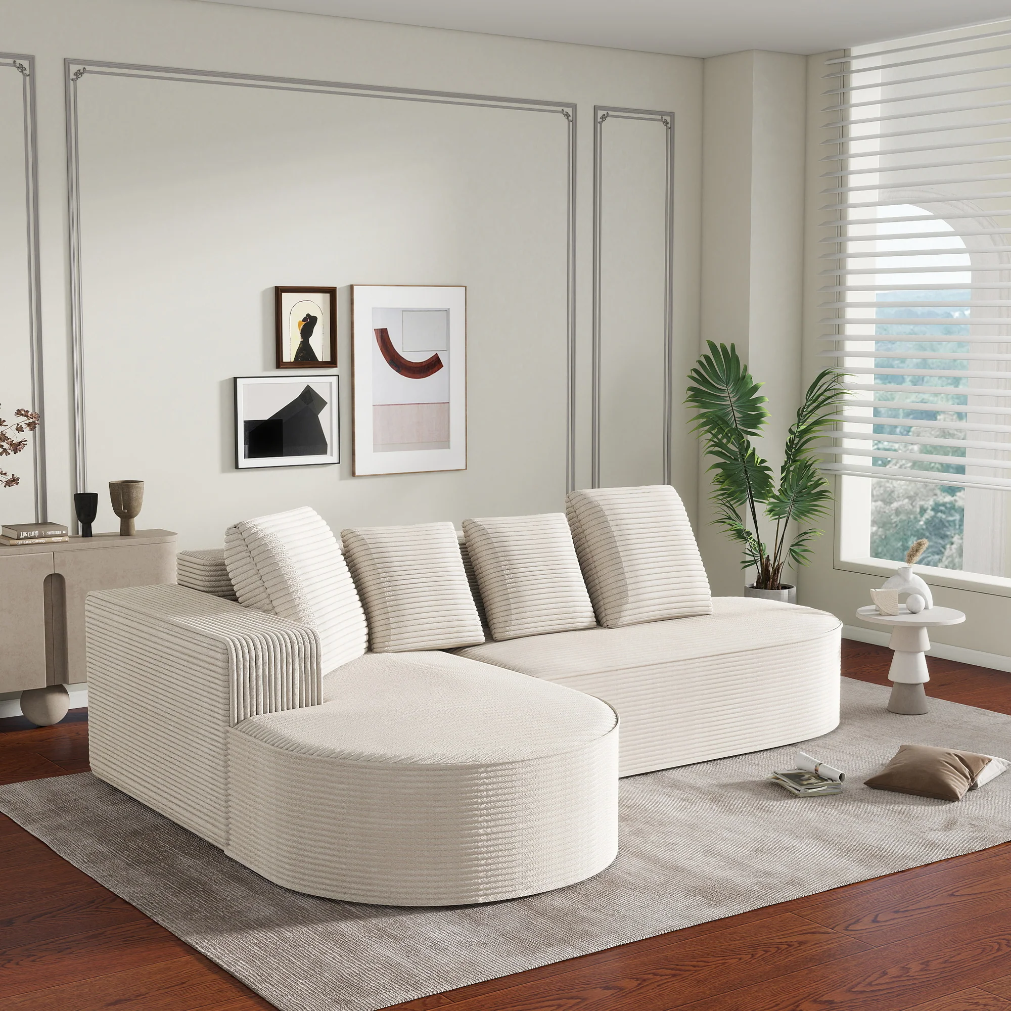 Modular Sofa L-Shaped Deep Seats - No Assembly Required - Image 8