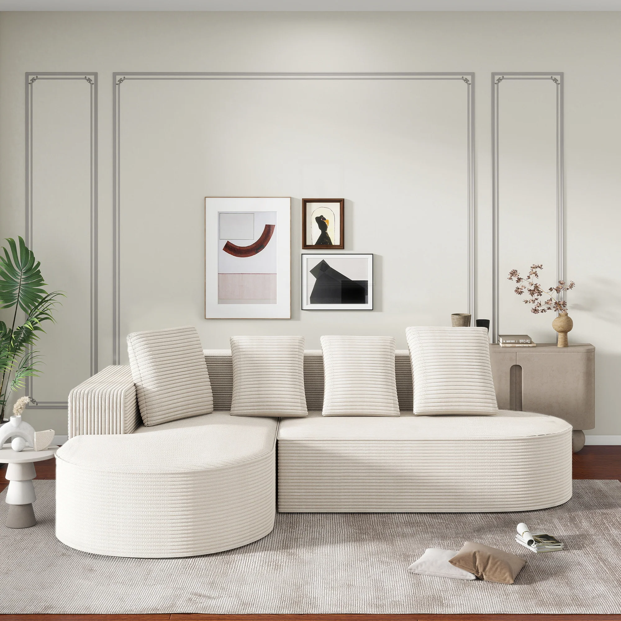 Modular Sofa L-Shaped Deep Seats - No Assembly Required - Image 9