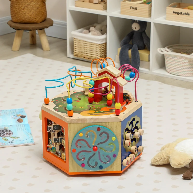 Motor Skills Cube 8-in-1 Activity Bead Maze - Multicoloured - Image 7