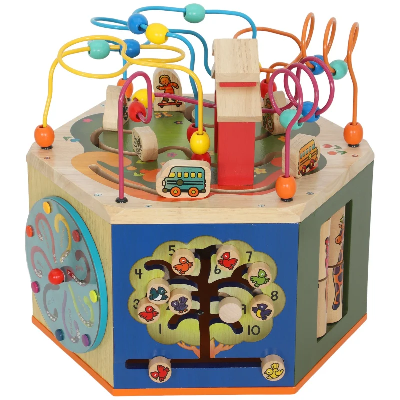 Motor Skills Cube 8-in-1 Activity Bead Maze - Multicoloured - Image 8