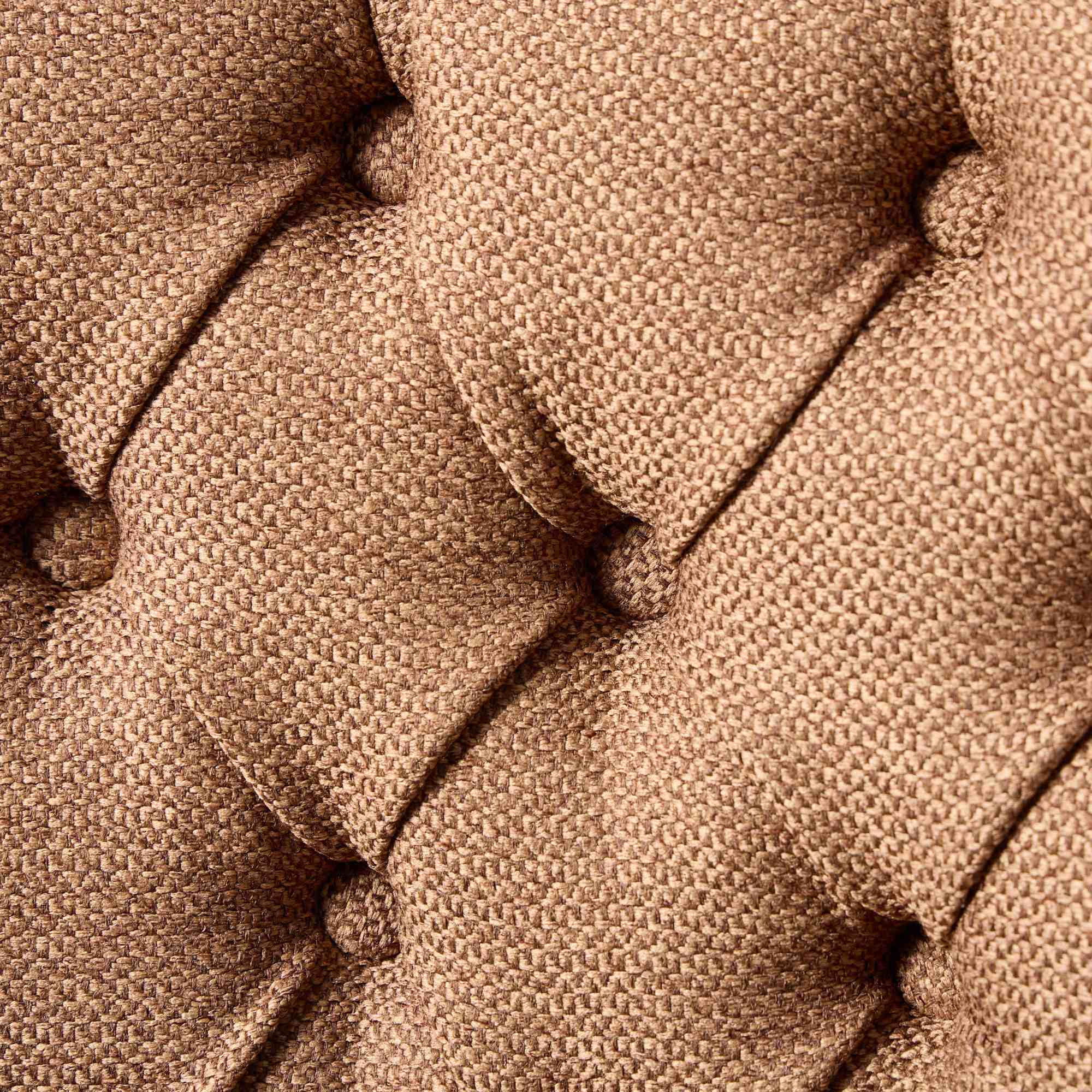 Nikki Collection Tufted Linen Dining Chair Solid Wood Nailhead Trim 2-Pcs Set - Coffee Color - Image 10