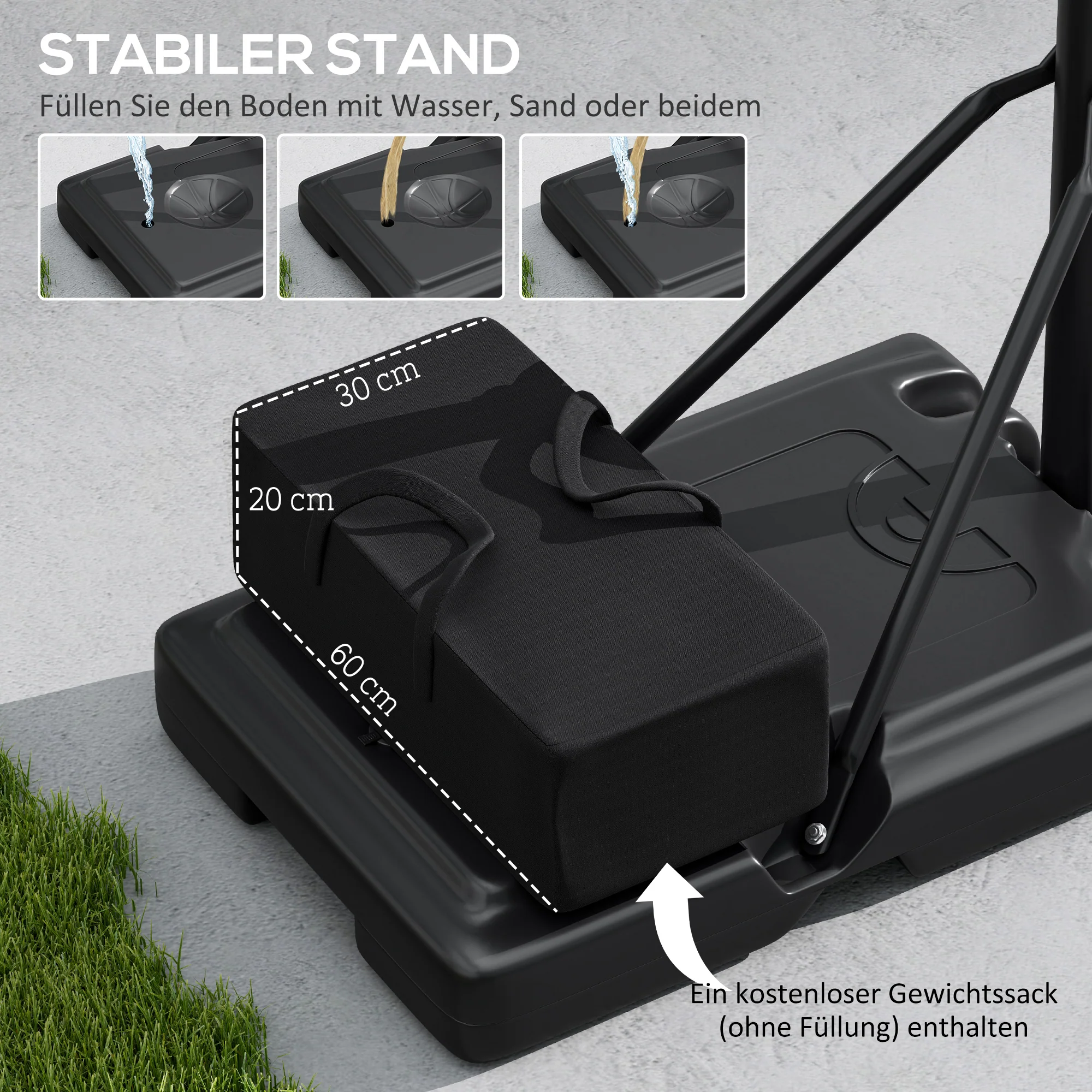 Outdoor Basketball Hoop, Adjustable Height, Shatter-Proof Backboard, Adults - Image 5