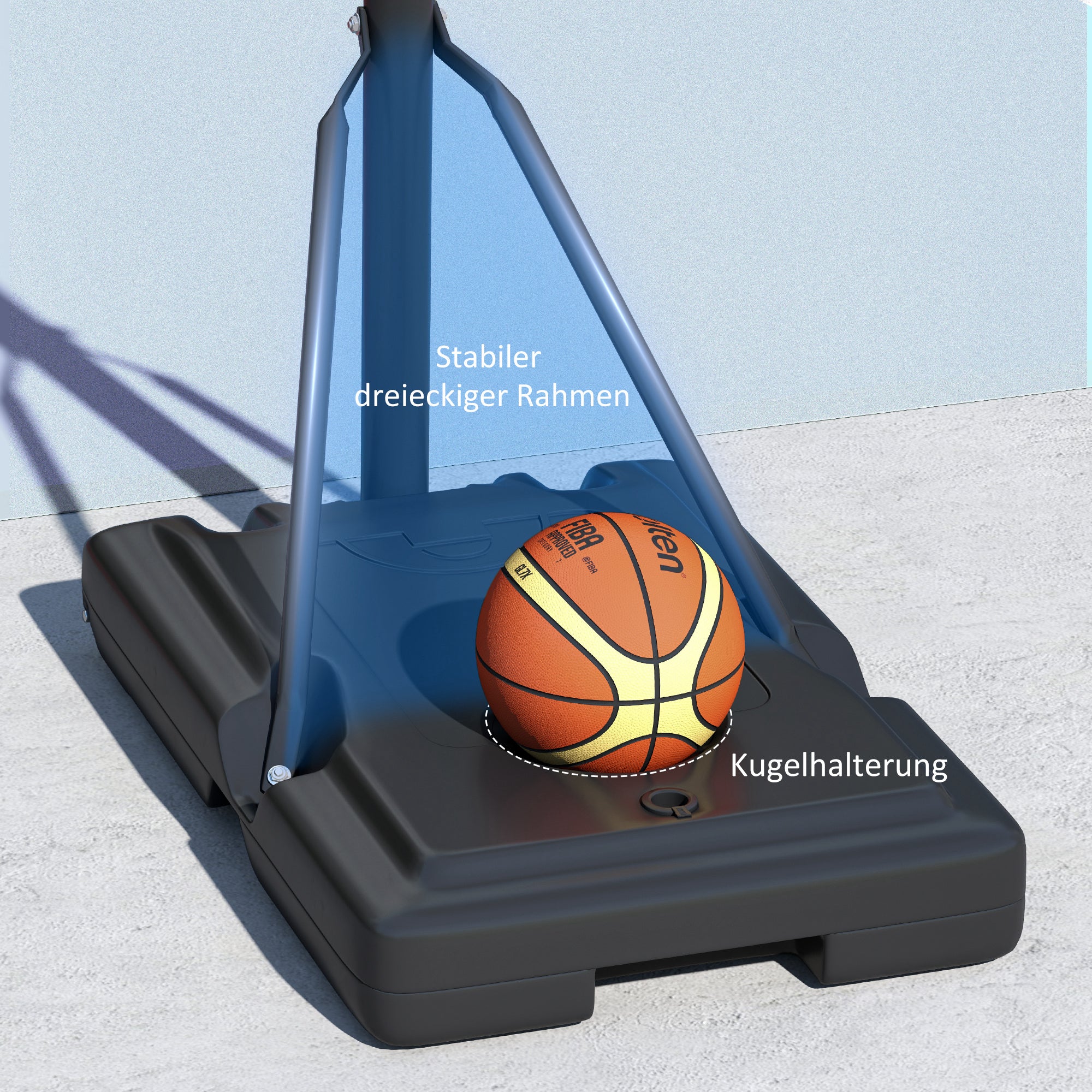 Outdoor Basketball Hoop, Adjustable Height, Shatter-Proof Backboard, Adults - Image 8