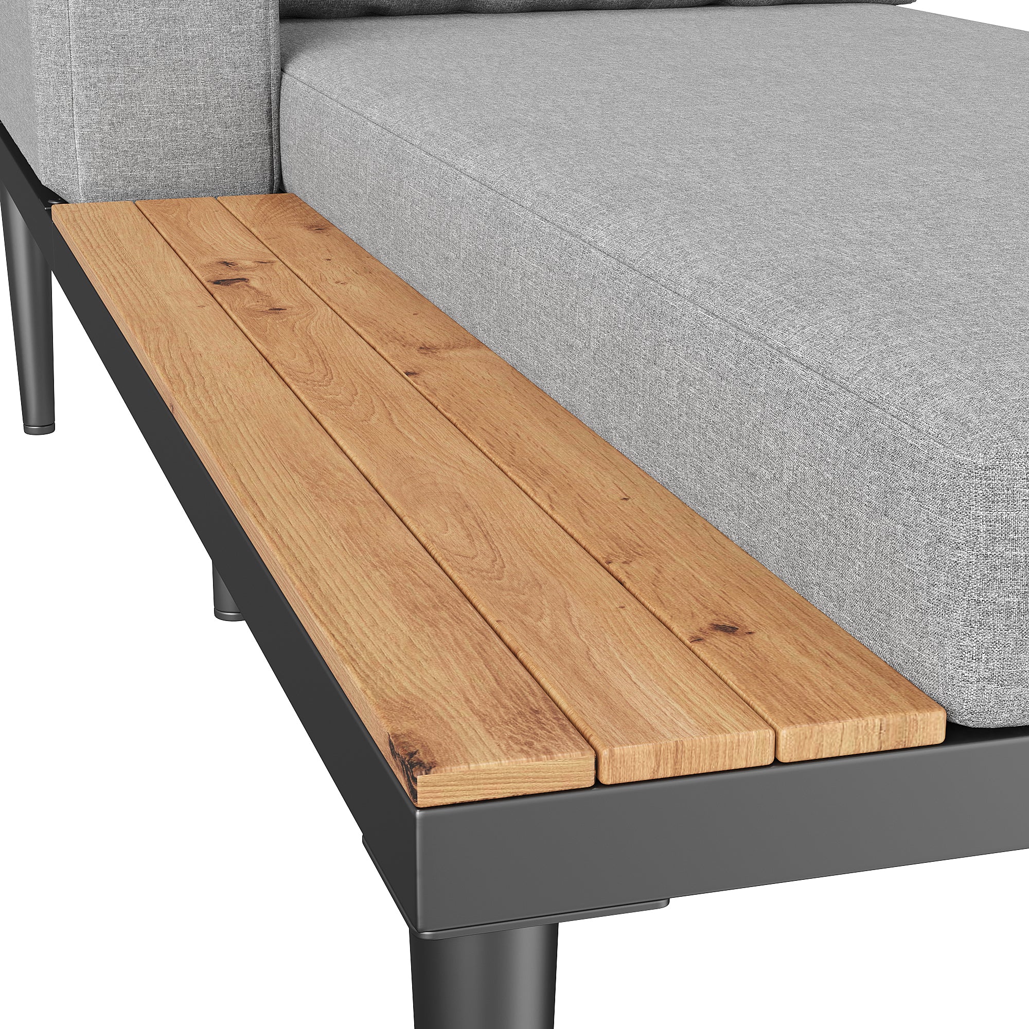 Outdoor Patio Daybed Double Lounge Sunbed Multifunctional Waterproof with Shelves - Image 10