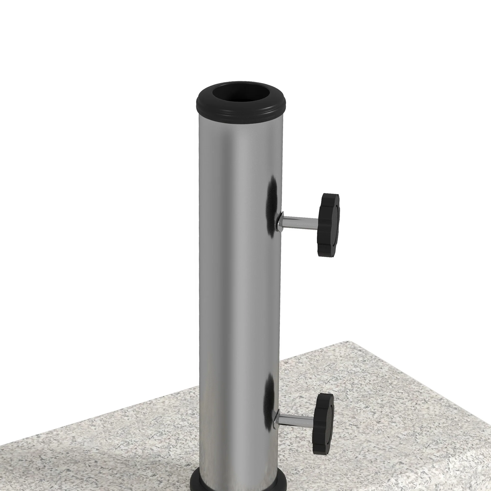 Parasol Base 25kg Semi-Circular Stand for 32/38/48mm Pole Garden/Balcony Granite Grey - Image 7