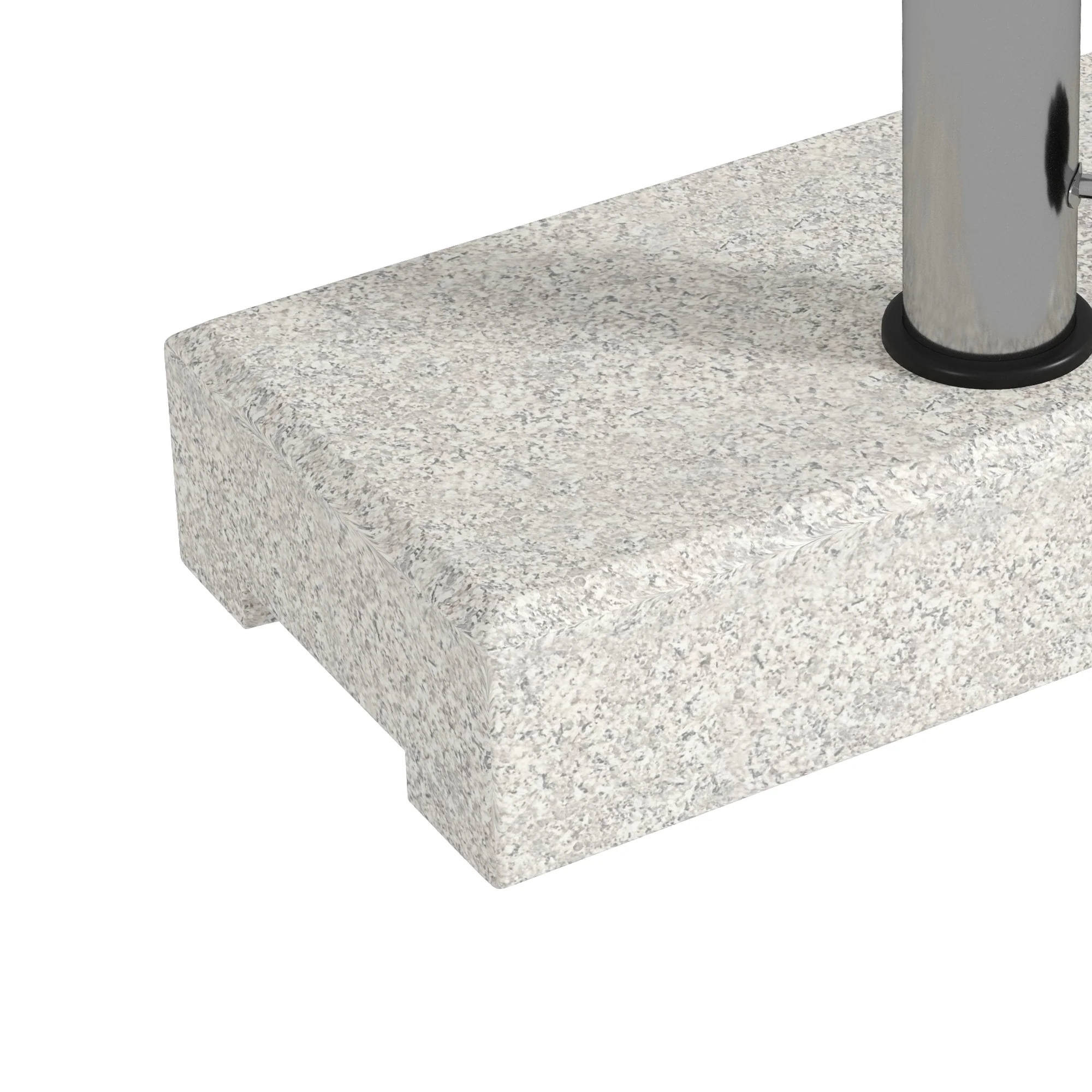 Parasol Base 25kg Semi-Circular Stand for 32/38/48mm Pole Garden/Balcony Granite Grey - Image 8