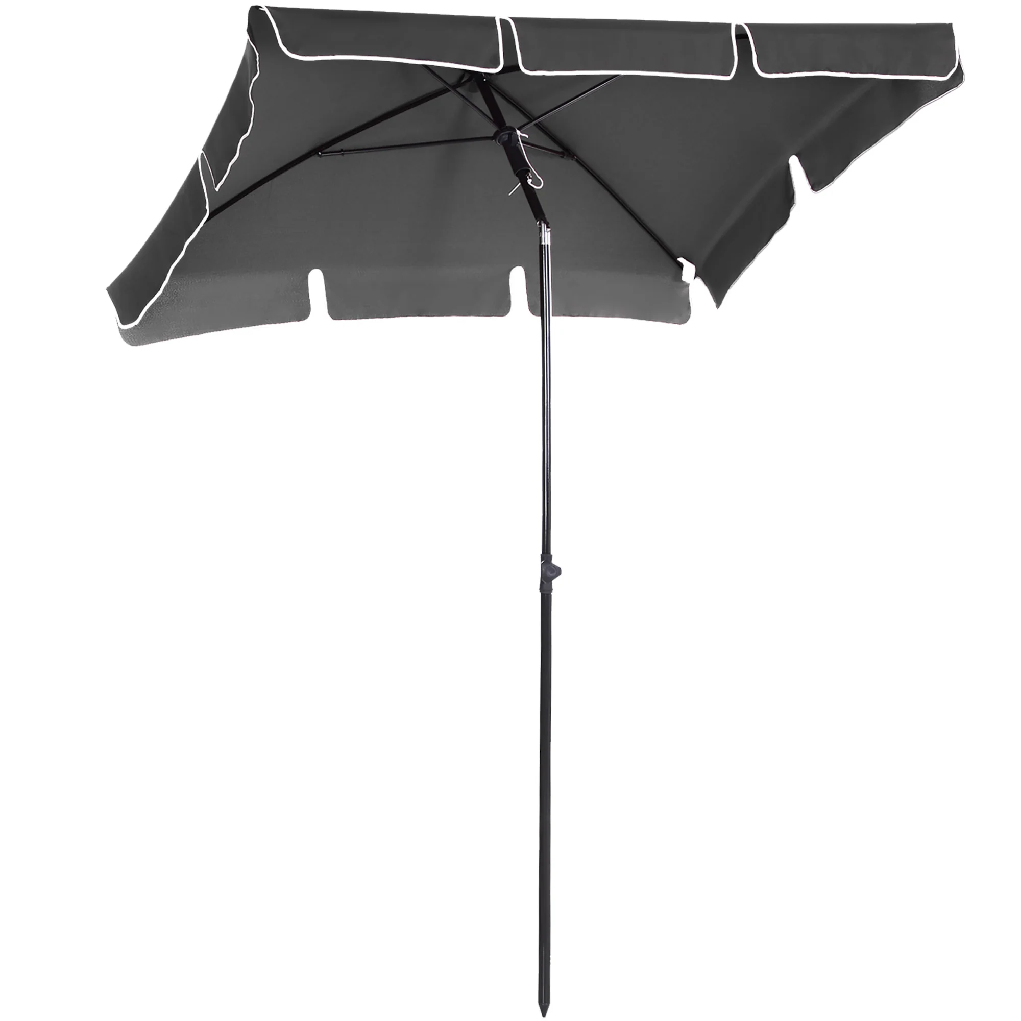 Parasol/Umbrella, Foldable Sunshade for Beach/Garden/Balcony, Grey - Image 2