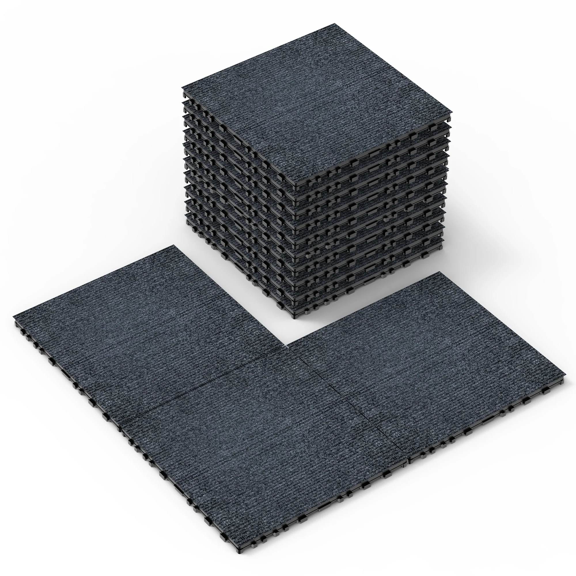 Patio Deck Tiles 12" Interlocking DIY Module 36pcs - Carpet - Image 3