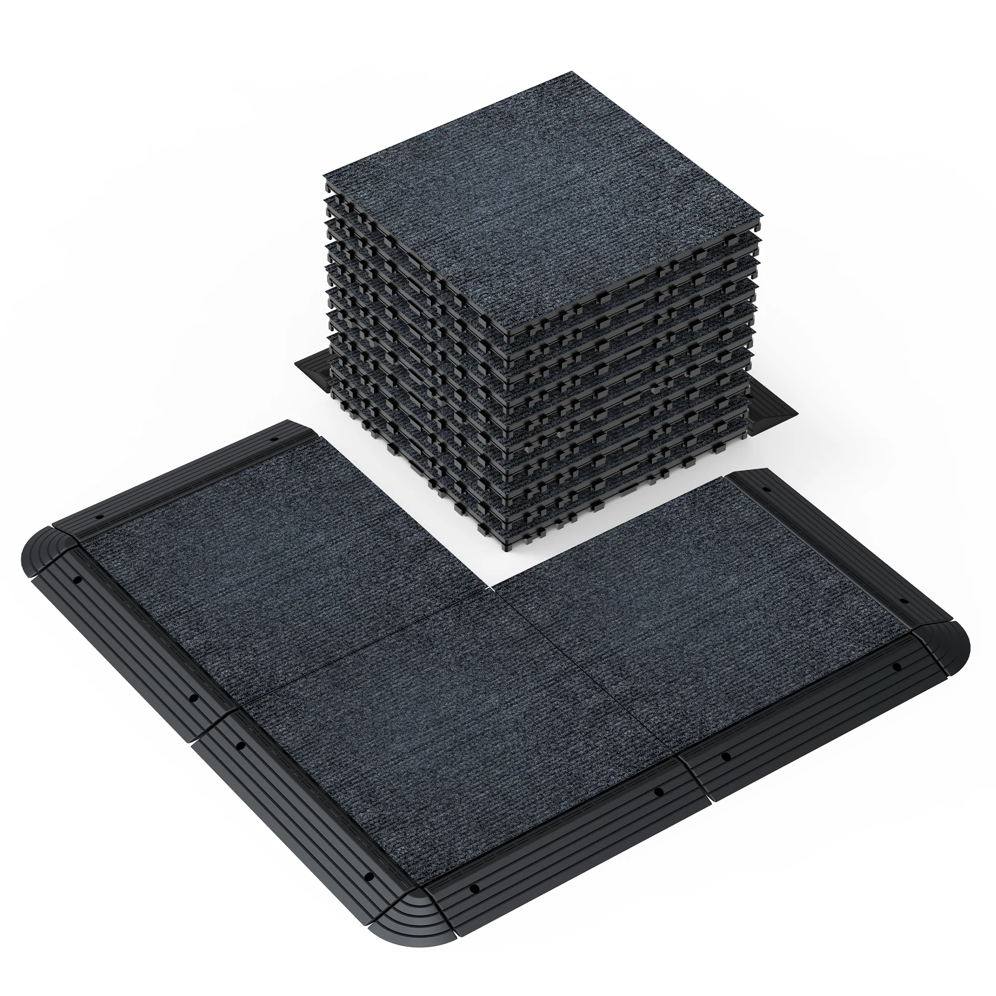 Patio Deck Tiles 12" Interlocking DIY Module 36pcs - Carpet - Image 4