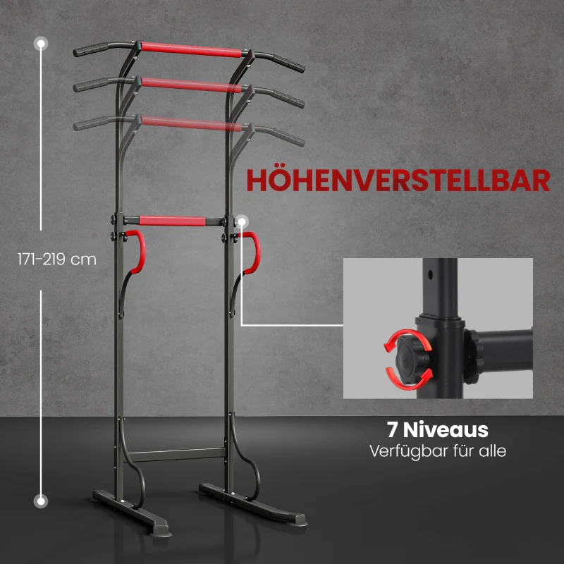 Power Tower Dip Station Height-Adjustable Pull-up Bar Suction Cups - Image 3