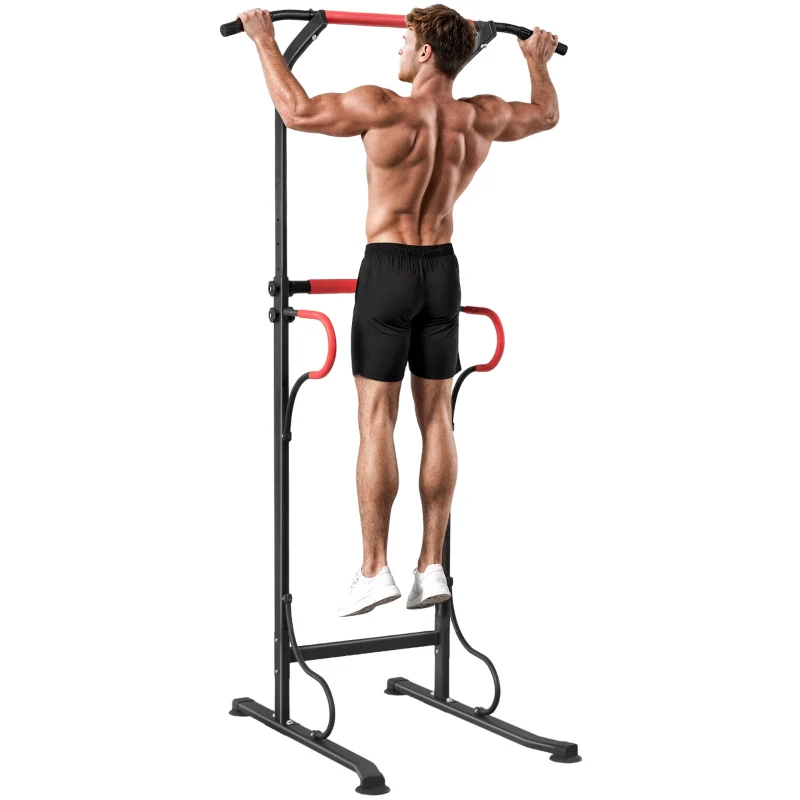 Power Tower Dip Station Height-Adjustable Pull-up Bar Suction Cups - Image 6