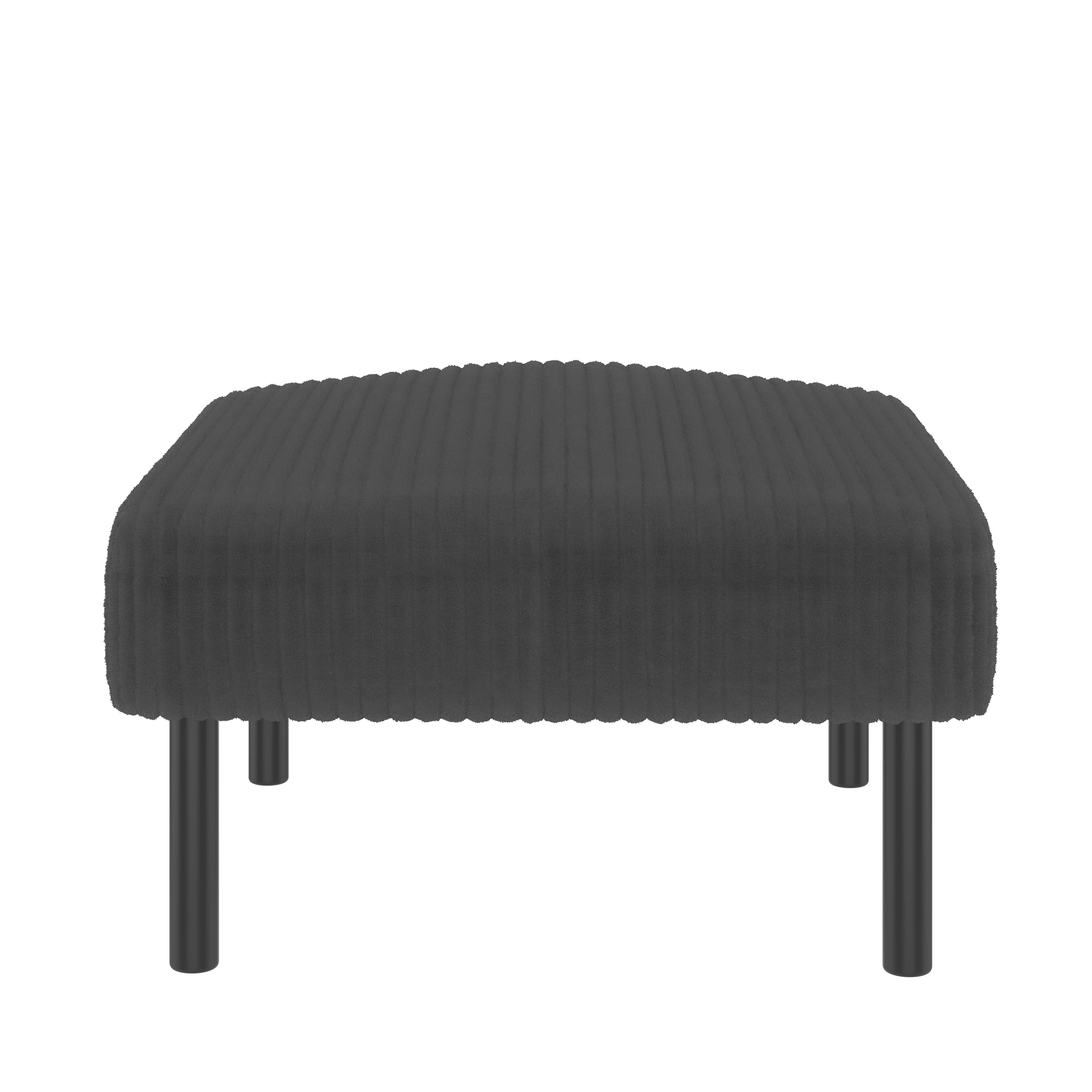 Premium corduroy stool super-soft velour metal frame - Image 10