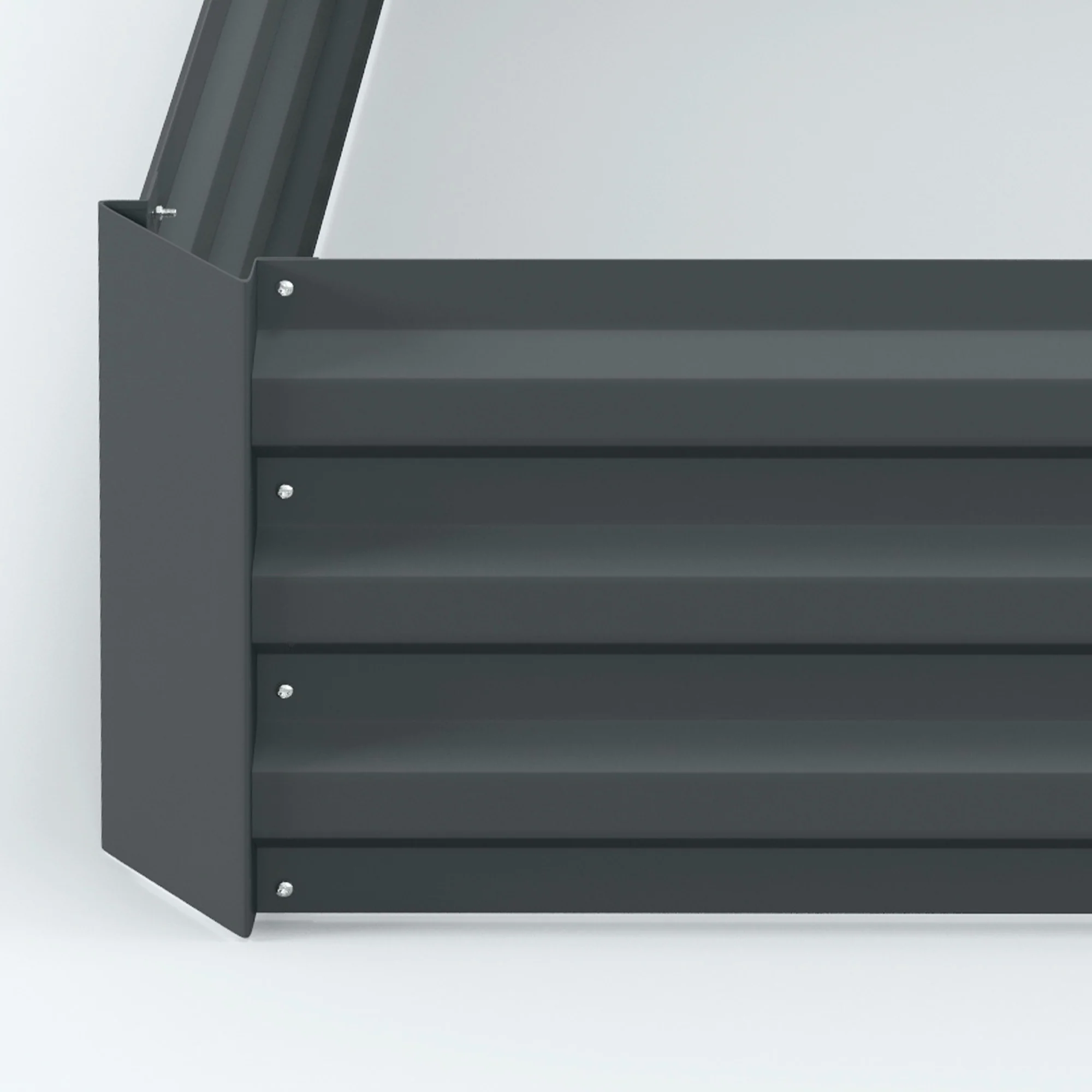 Raised Garden Beds (Set of 2), 100x100x30cm Plug-In Planter Box, Steel - Image 8