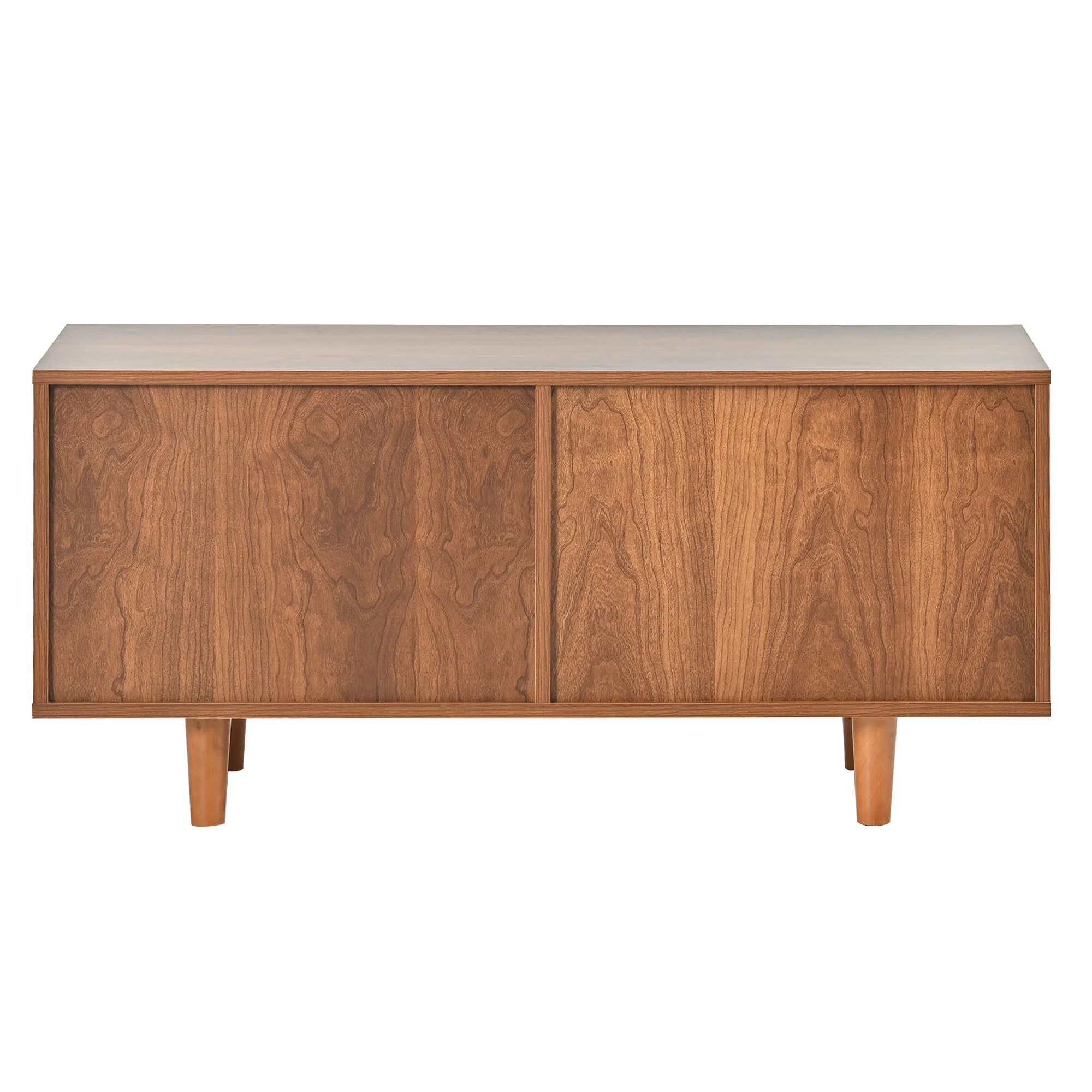 Rattan Sideboard Set, Living Room Chest & Shoe Cabinet, Walnut - Image 8